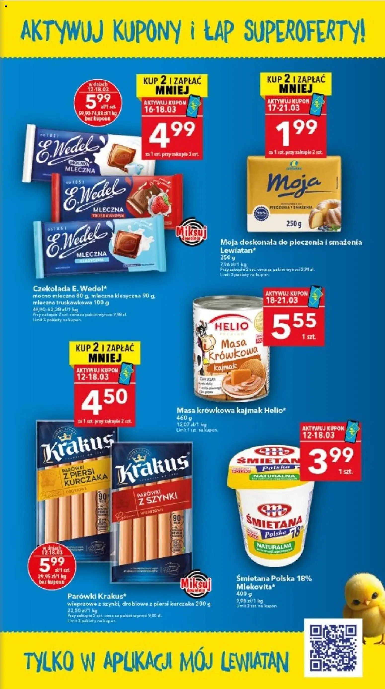 Lewiatan gazetka - Legnica od 12.03.2026 | Strona: 9 | Produkty: Piersi, Parówki z szynki, Parówki, Czekolada