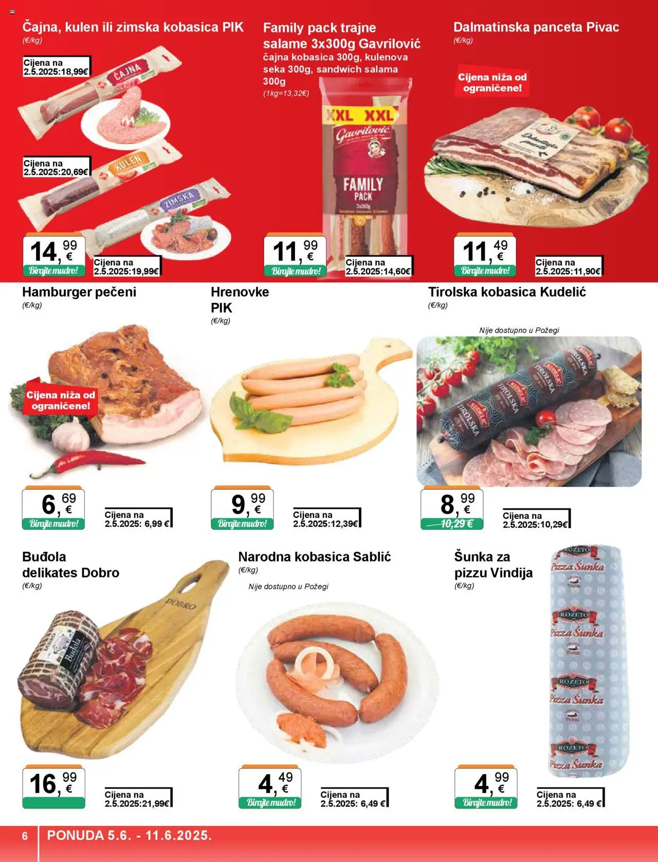 KTC katalog | vrijedi od 05.06.2025 | Stranica: 6 | Proizvodi: Šunka, Pizza, Kobasica, Hamburger