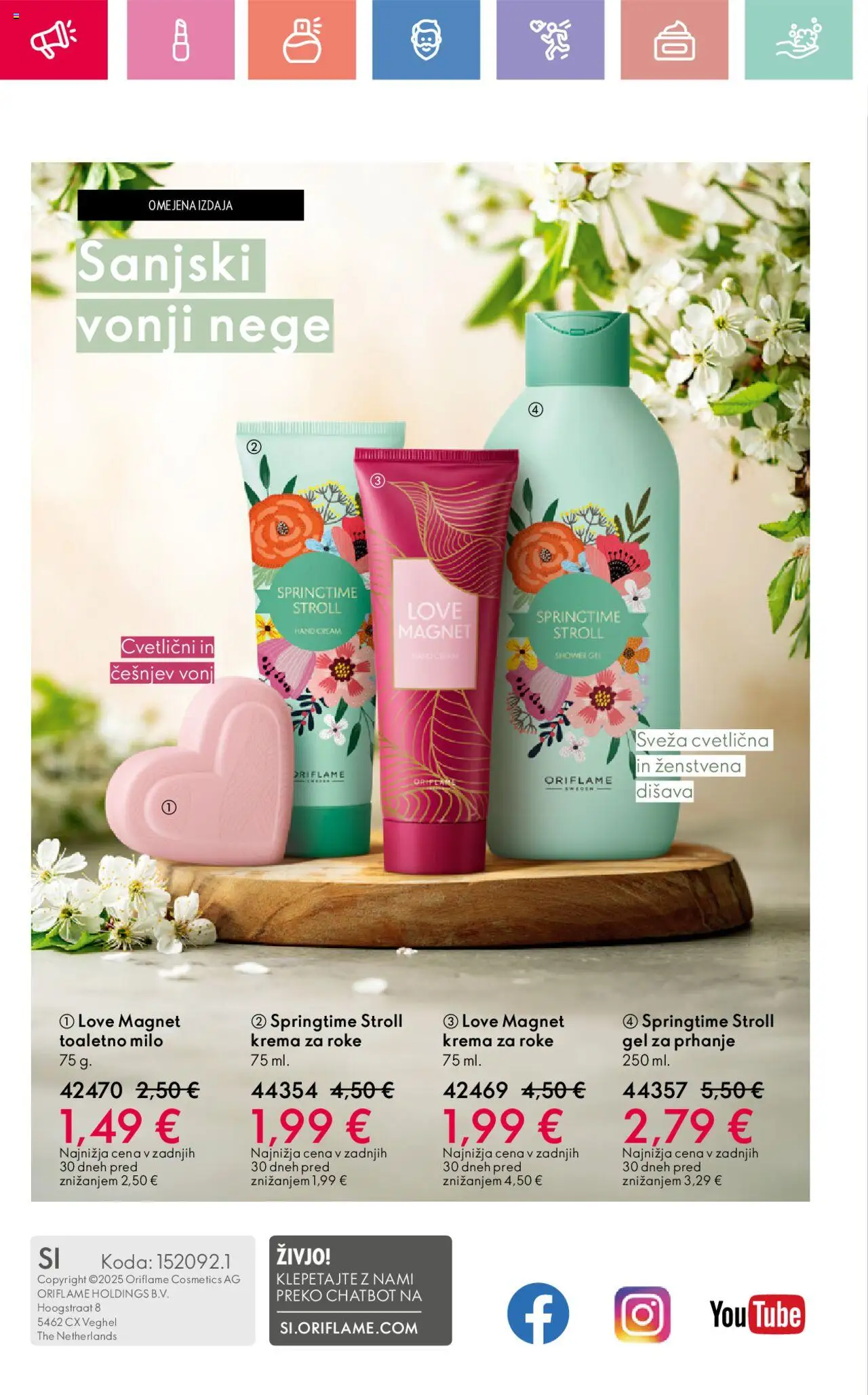 Oriflame katalog 12 │ velja od 24.08.2025 | Stran: 148 | Izdelki: Gel za prhanje, Krema, Krema za roke, Milo