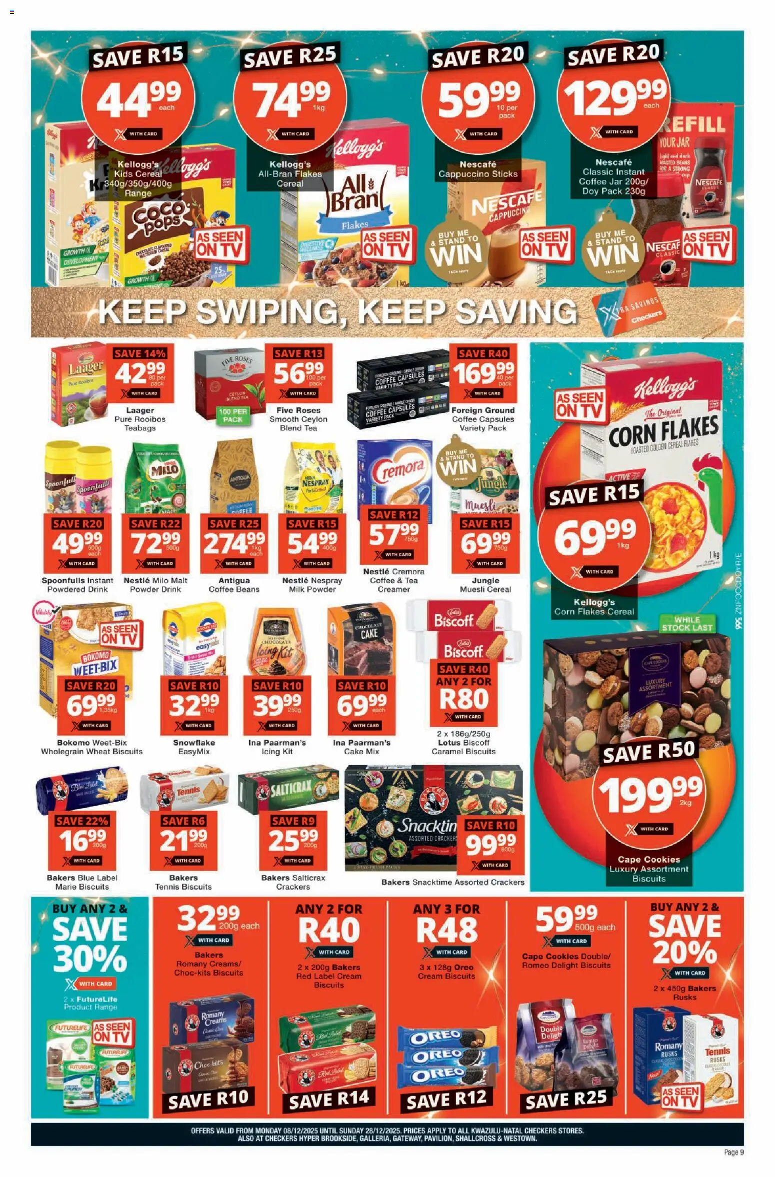 New Checkers catalogue – valid from 08.12.2025 | Page: 9 | Products: Creamer, Powder, Flakes, Stock