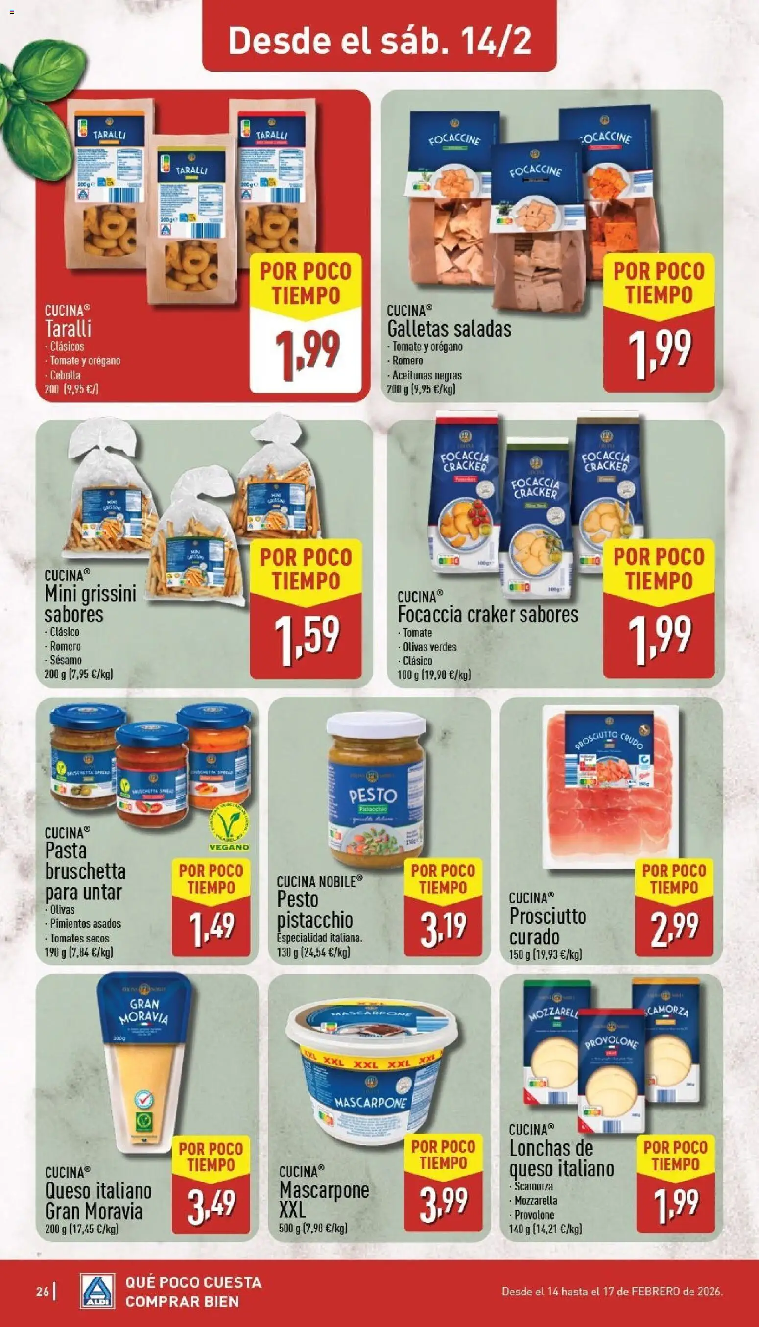 Aldi folleto Península │ válido desde el 09.02.2026 | Página: 26 | Productos: Queso, Galletas, Ρυζογκοφρέτα, Παγωμένο τσάι