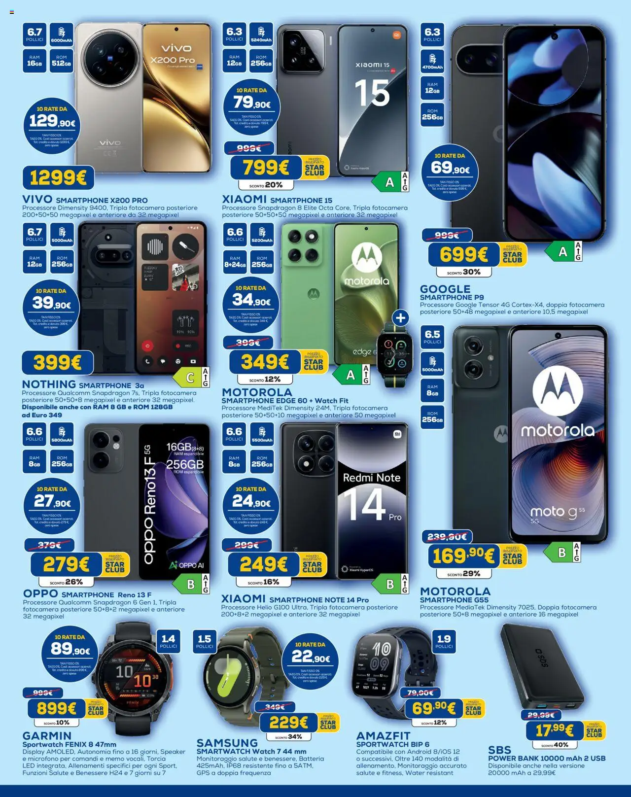 Volantino Euronics del 31.07.2025 | Pagina: 2 | Prodotti: Xiaomi, Torcia, USB, Smartwatch
