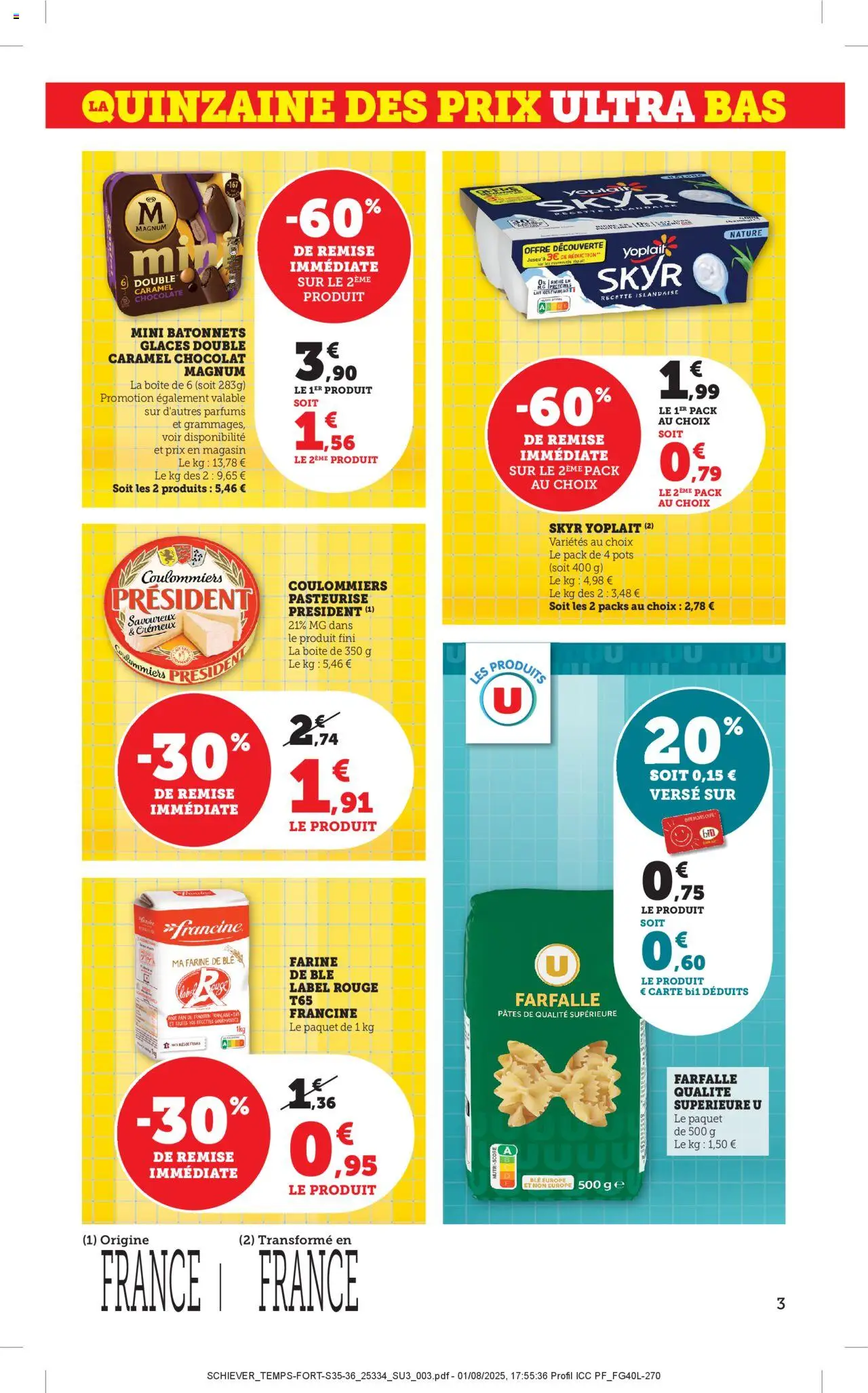  | Page: 3 | Produits: Farine de ble, Farine, Pâtes, Skyr