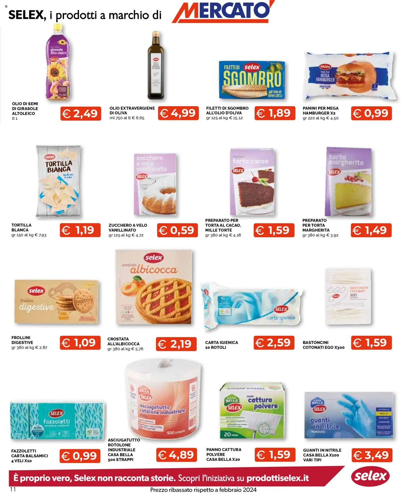 Volantino Mercatò del 10.11.2025 | Pagina: 11 | Prodotti: Fazzoletti, Zucchero, Olio, Sgombro