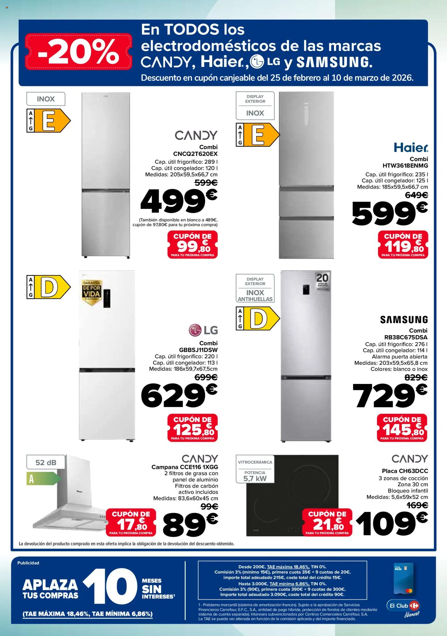 Carrefour folleto │ válido desde el 12.02.2026 | Página: 84 | Productos: Congelador, Combi