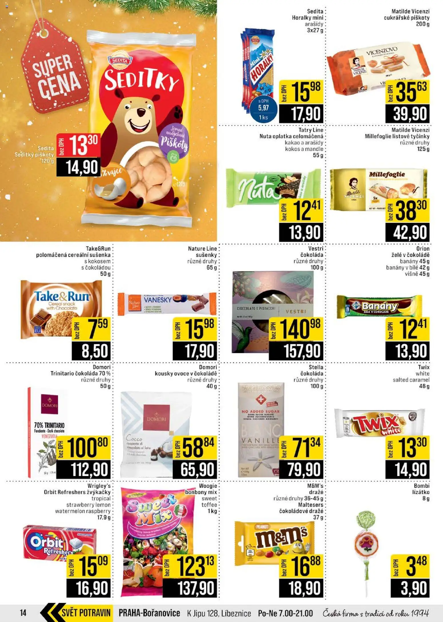 Jip leták - Cash & Carry od 24.12.2025 | Strana: 14 | Produkty: Ovoce, Bonbóny, Mandle, Sušenky