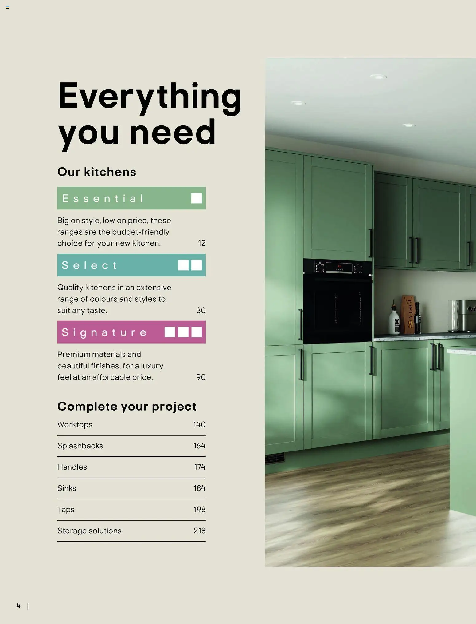 {H1} | Page: 4 | Products: Suit, Handles, Pasta