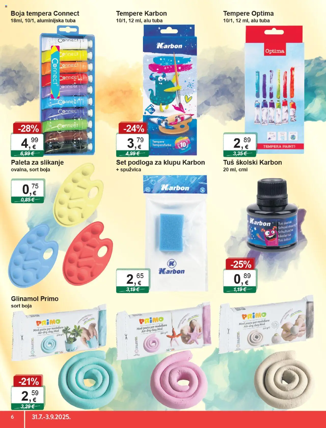 KTC katalog | vrijedi od 31.07.2025 | Stranica: 6 | Proizvodi: Paleta, Tuš, Pasta, Tempere