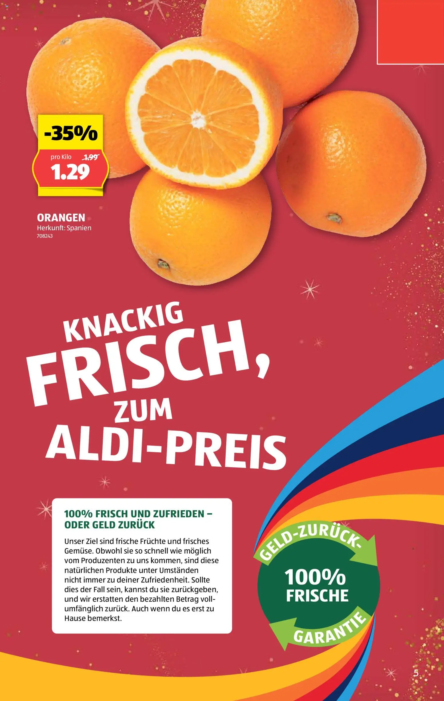 Aldi Aktionen – gültig ab 24.12.2025 | Seite: 5 | Produkte: Orangen, Früchte, Fall