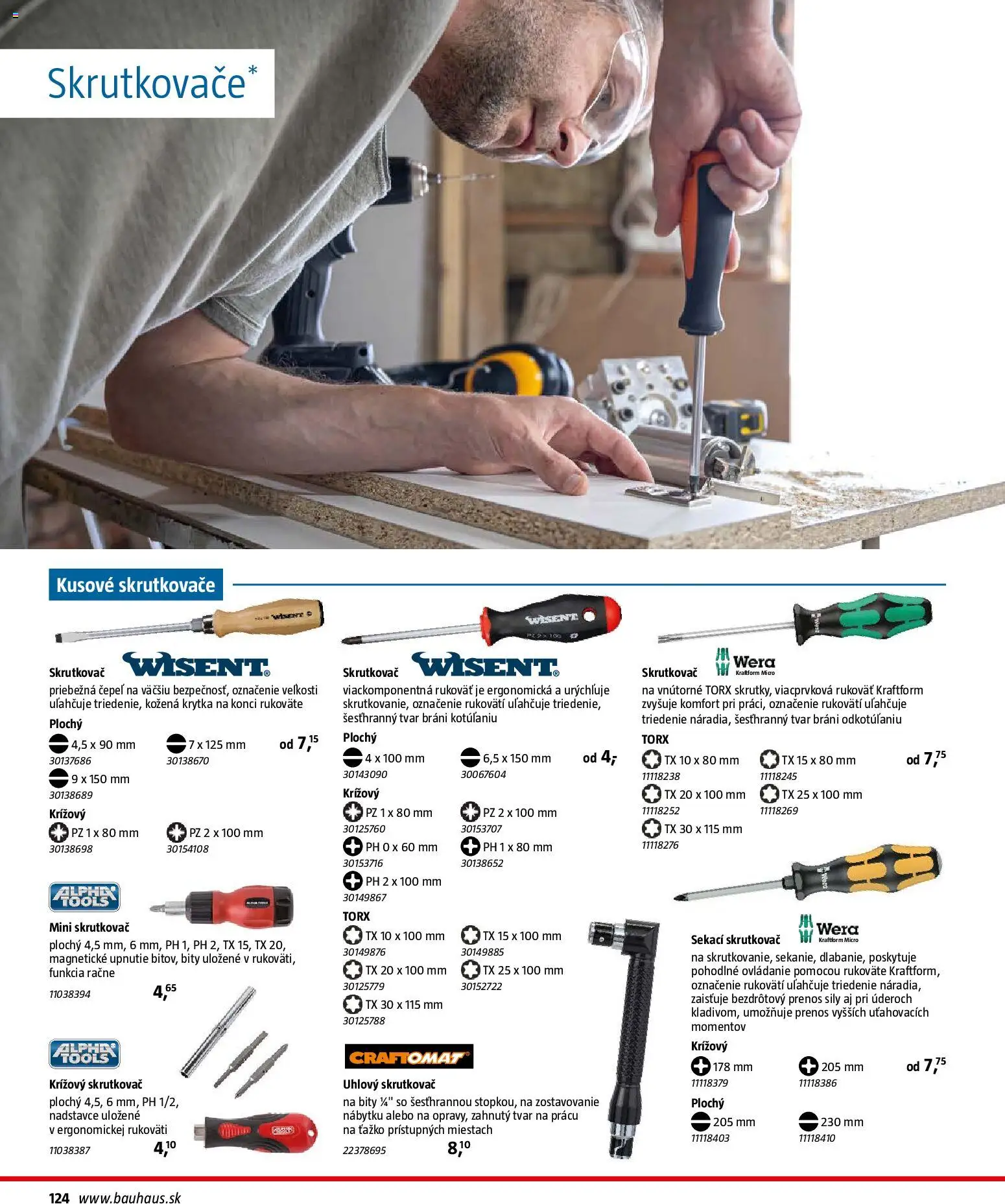 Nové Bauhaus akcie – leták je platný od 26.01.2026 | Strana: 124 | Produkty: Skrutkovač