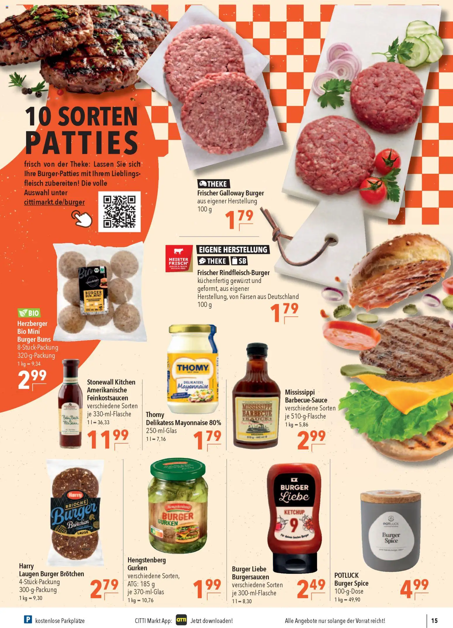 CITTI Markt Prospekt 	 – gültig ab 01.04.2026 | Seite: 15 | Produkte: Theke, Mayonnaise, Ketchup, Gurken