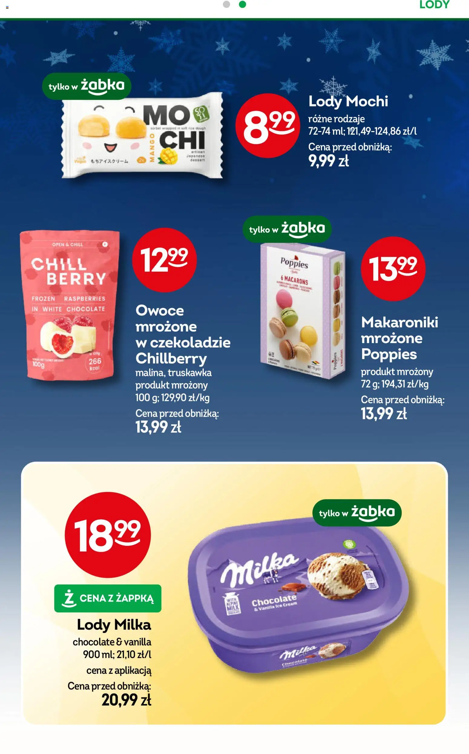 Żabka Gazetka od 14.01.2026 | Strona: 53 | Produkty: Mango, Milka, Lody, Owoce