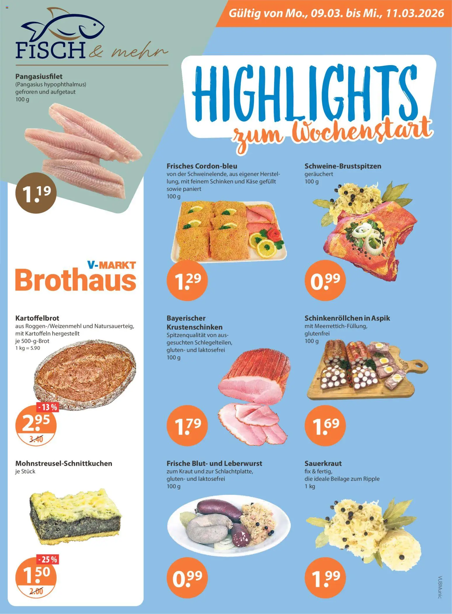 V-Markt - München – gültig ab 05.03.2026 | Seite: 18 | Produkte: Käse, Fisch, Kartoffeln, Schinken