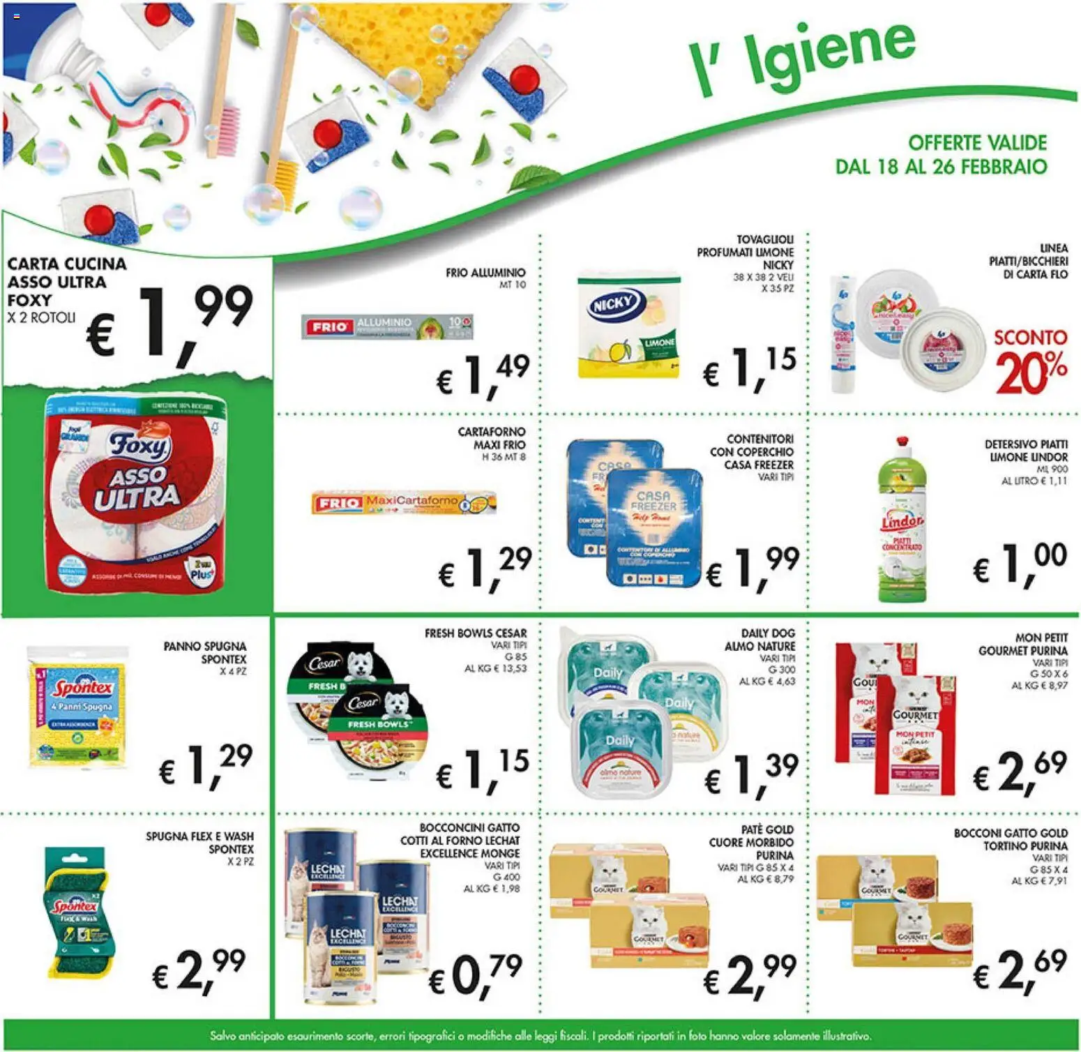 Volantino Coal del 18.02.2026 | Pagina: 22 | Prodotti: Spugna, Limone, Freezer, Forno