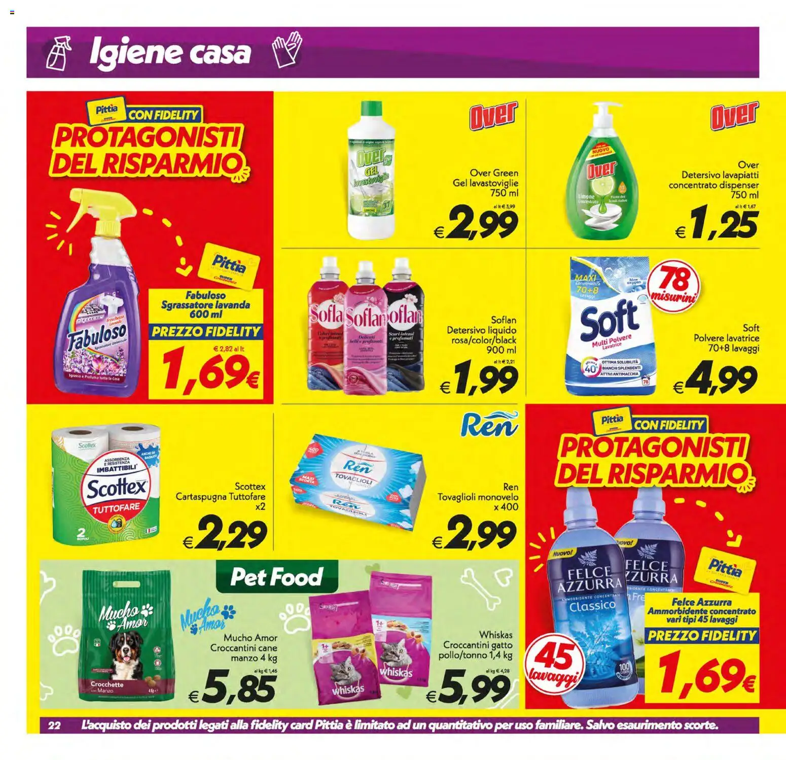 Volantino SuperConveniente del 17.03.2026 | Pagina: 22 | Prodotti: Ammorbidente, Manzo, Lavastoviglie, Lavanda