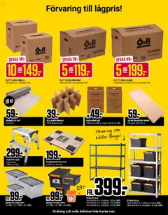 ÖoB reklamblad aktuell från 11.08.2025 | Sida: 8 | Produkter: Trappstege, Bubbelplast, Flyttlåda
