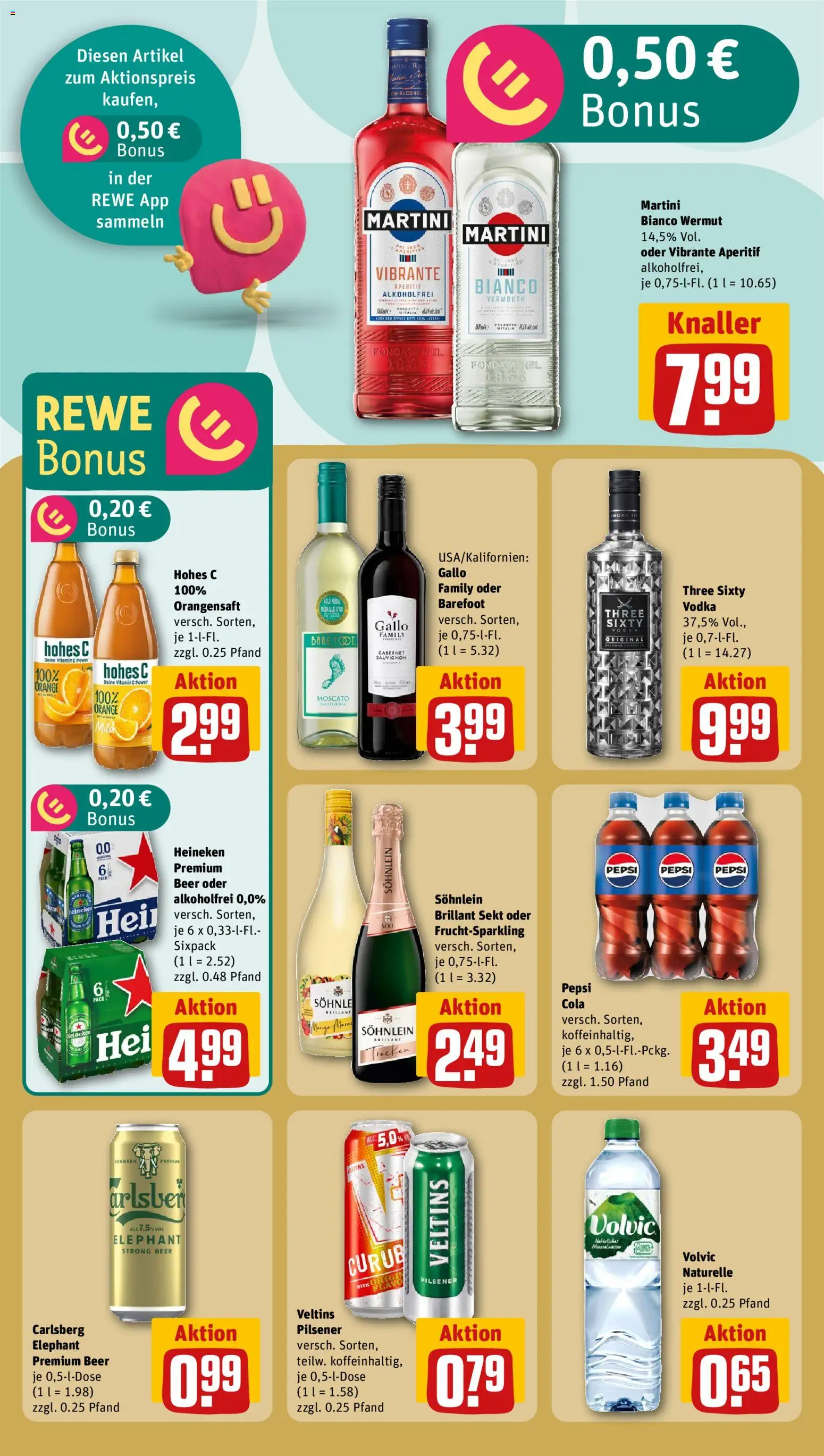 Rewe Prospekt 	 – gültig ab 10.11.2025 | Seite: 11 | Produkte: Martini, Heineken, Pepsi, Volvic