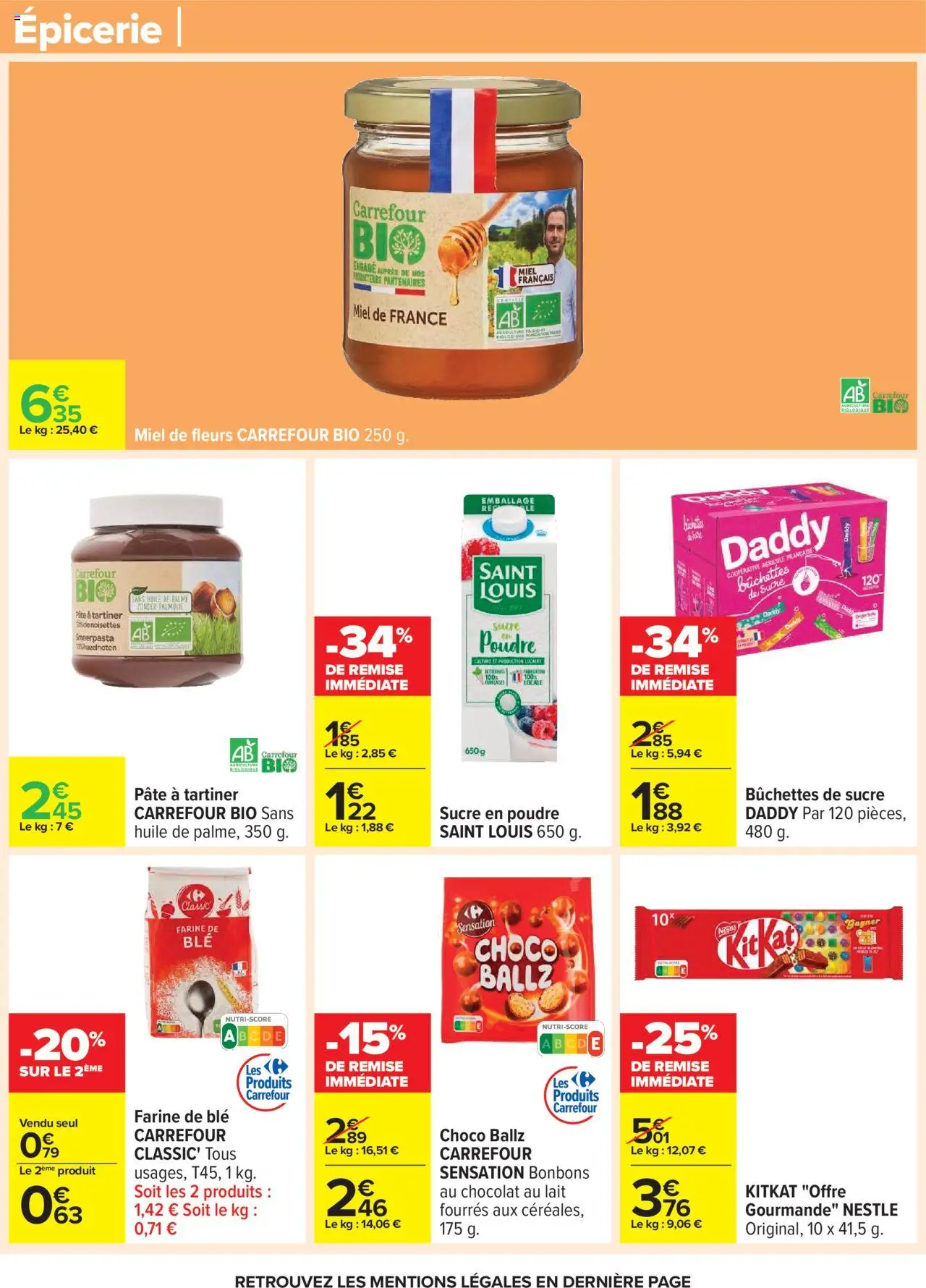 {H1} | Page: 45 | Produits: Farine de ble, Farine, Lait, Huile