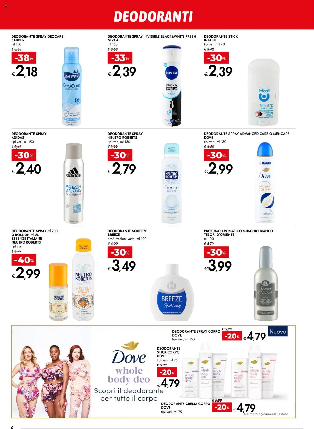 Volantino bennet del 18.09.2025 | Pagina: 6 | Prodotti: Crema, Deodorante, Body, Profumo