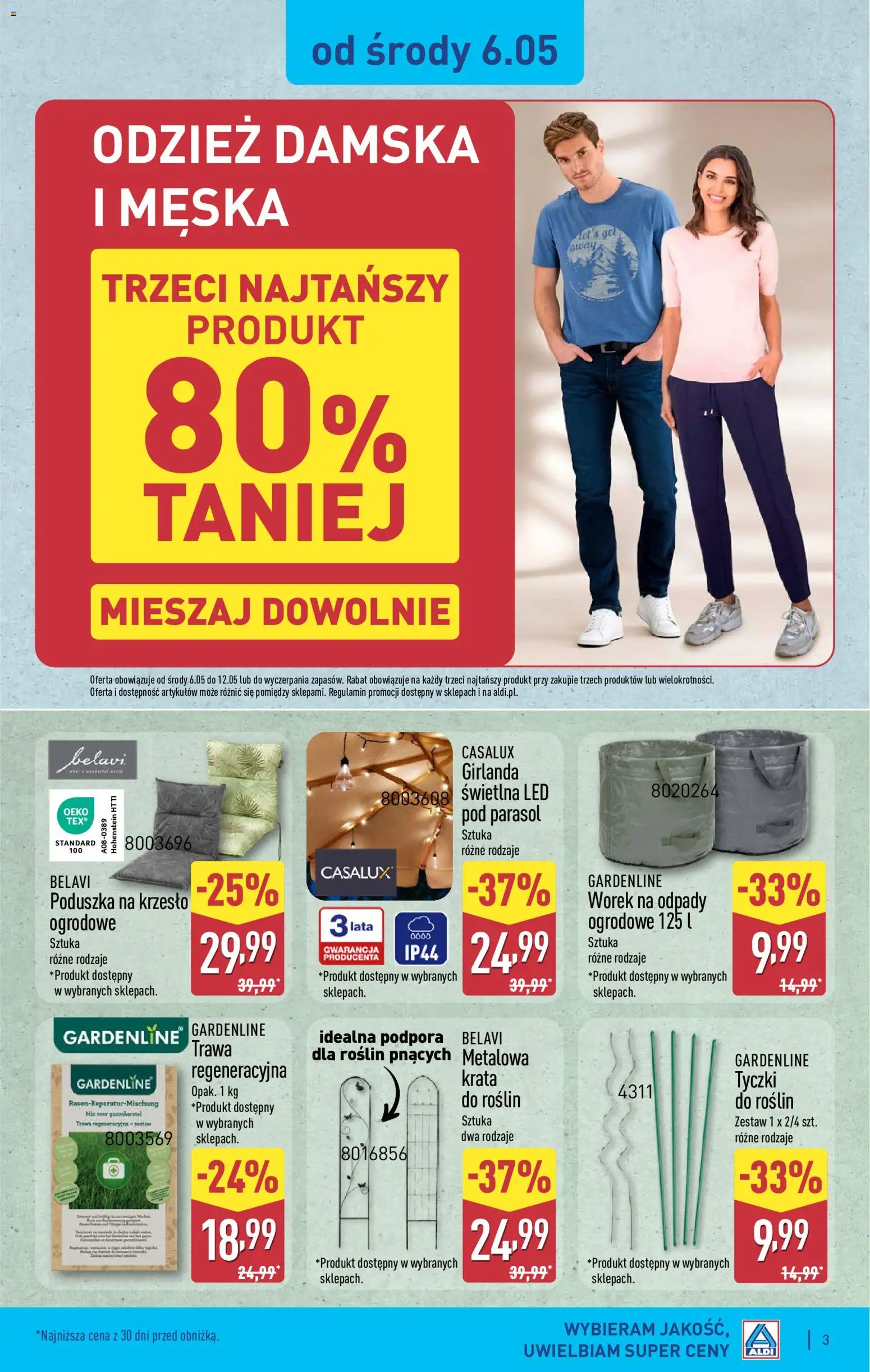 Aldi Polsko leták - Ostatnie sztuki w wybranych sklepach od 06.05.2026 | Strana: 3 | Produkty: Girlanda, LED