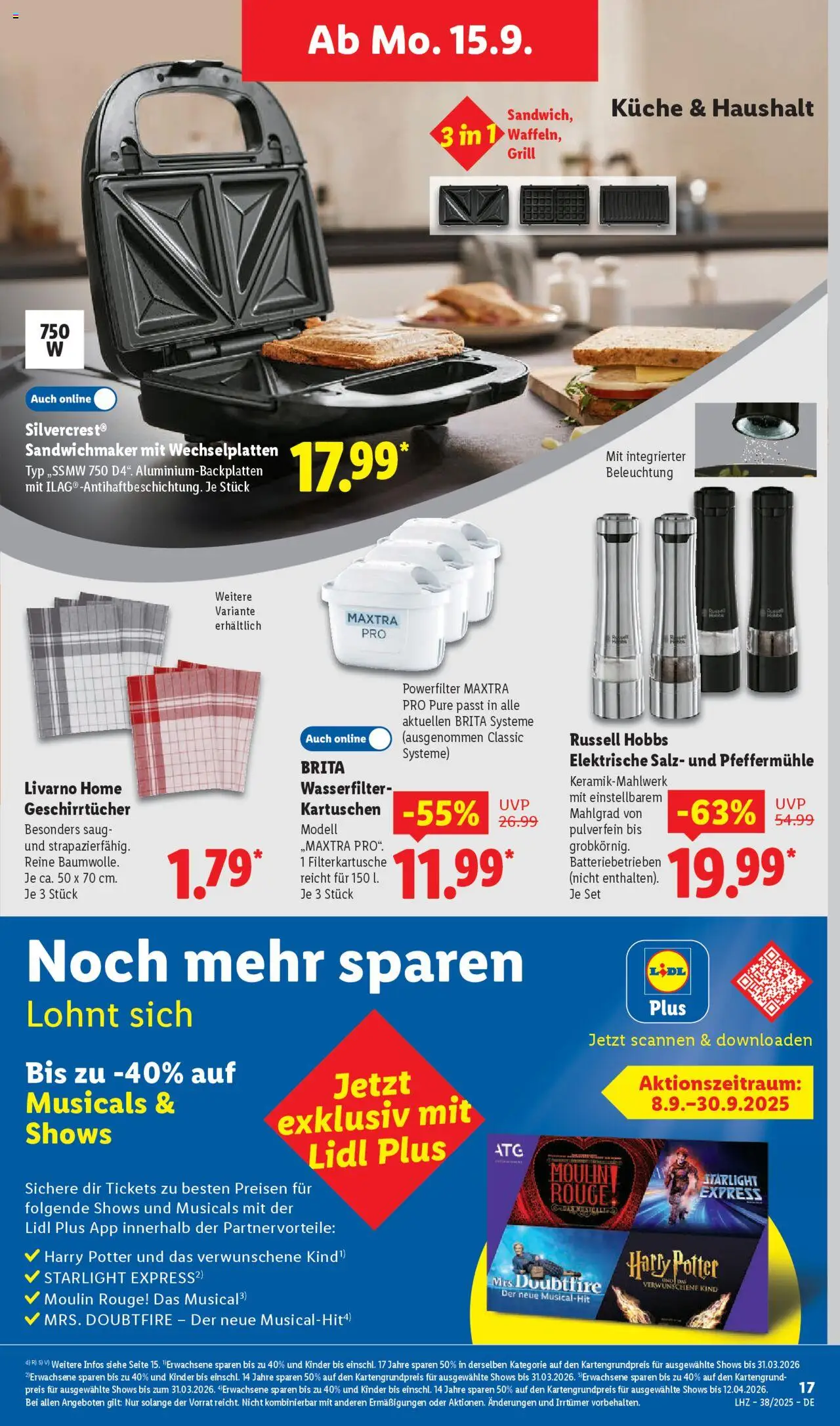 Lidl Prospekt Aarbergen – gültig ab 15.09.2025 | Seite: 29 | Produkte: Grill, Sandwichmaker, Küche, Salz