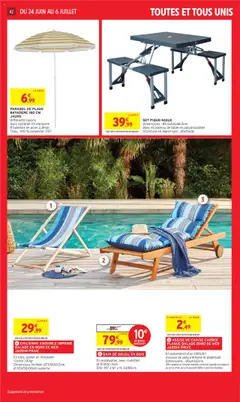  | Page: 44 | Produits: Bain de soleil, Table, Chaise, Parasol
