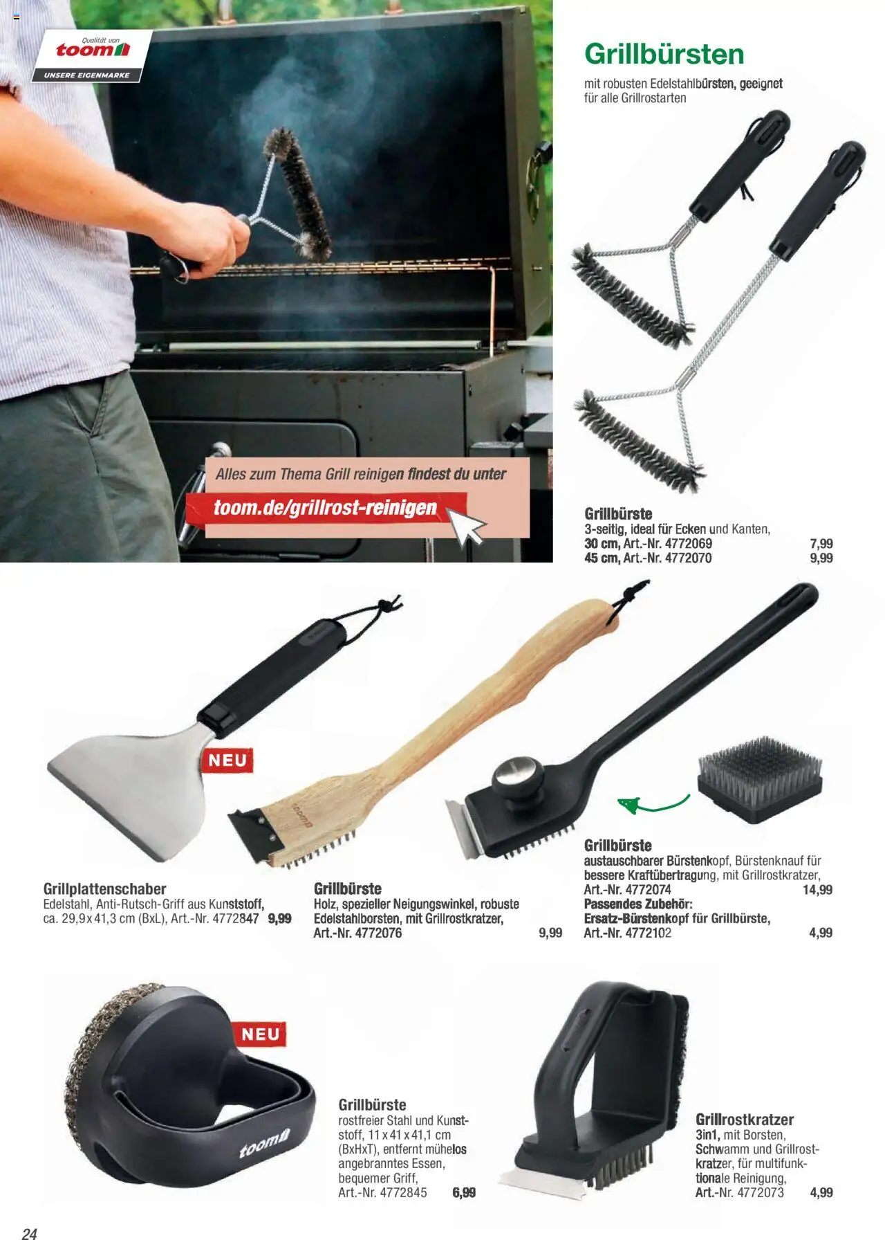 Toom Baumarkt Grills & Zubehör 2025 - gültig ab dem 19.02.2025 | Seite: 24 | Produkte: Grill