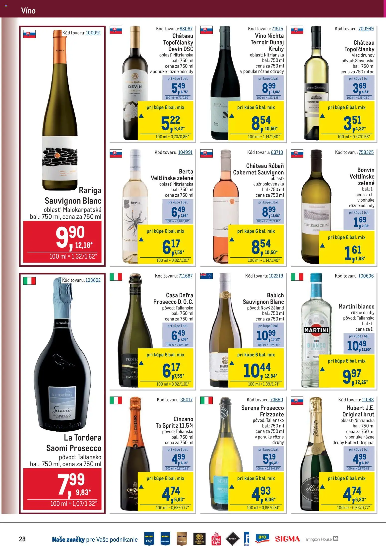 Nové Metro akcie – leták je platný od 25.03.2026 | Strana: 28 | Produkty: Víno, Prosecco