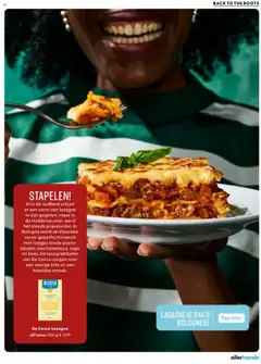 De Cecco Lasagne all'uovo 500 g, Lasagne all'uovo pasta sheets, 500 g package. - Voorbeeld van een folder van Albert Heijn, geldig van 15.09.2025 | Pagina: 17 | Producten: Pasta, Lasagne