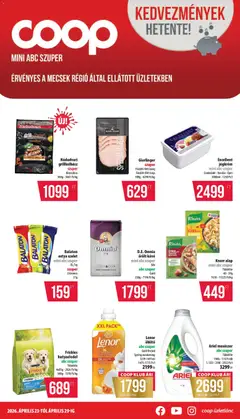 COOP - Mini & Abc & Szuper / Mecsek - amely érvényes a következő dátumtól: 23.04.2026
