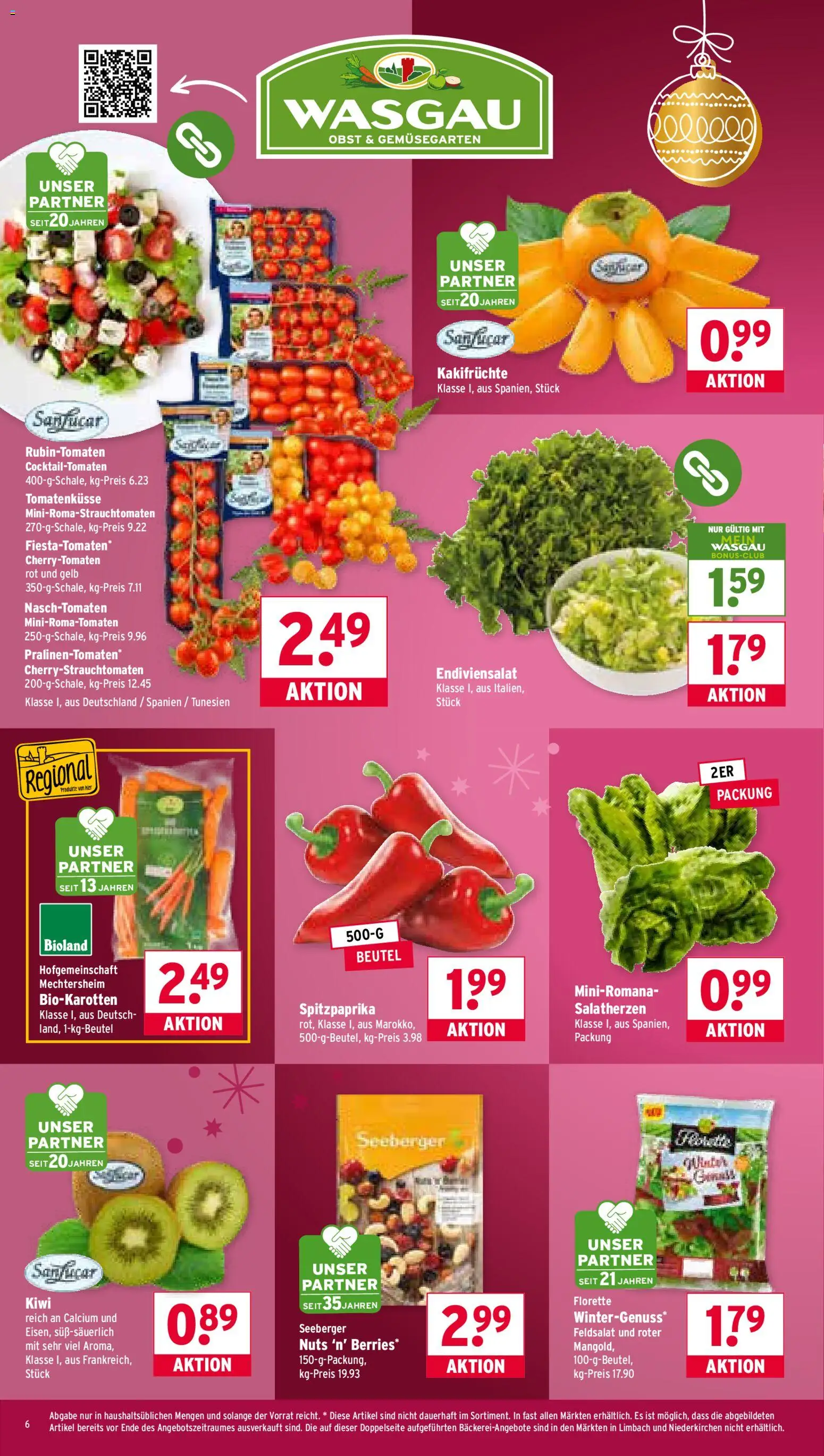 Wasgau Prospekt 	 – gültig ab 08.12.2025 | Seite: 6 | Produkte: Obst
