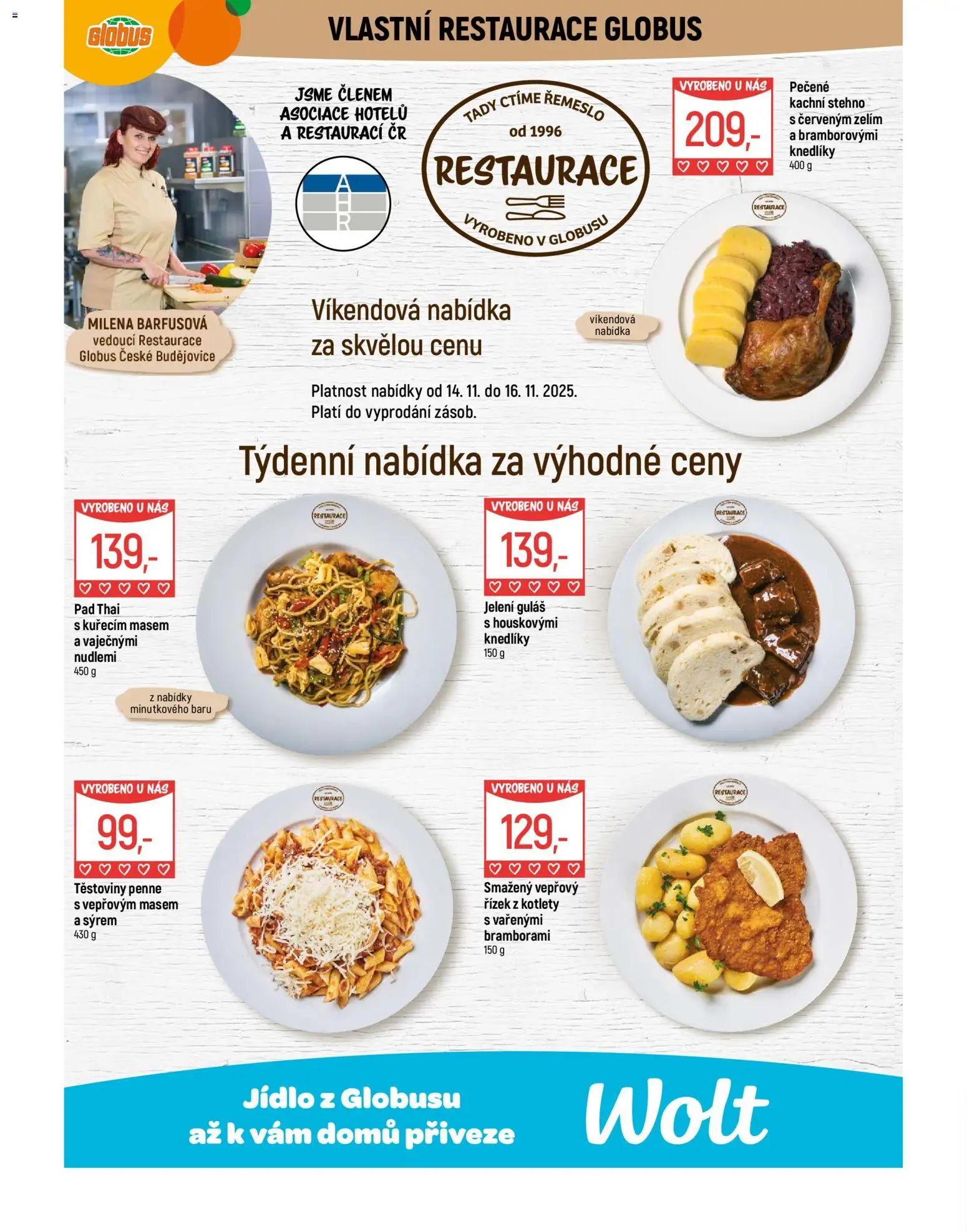 Globus leták - České Budějovice od 12.11.2025 | Strana: 7 | Produkty: Penne, Globus, Těstoviny, Guláš