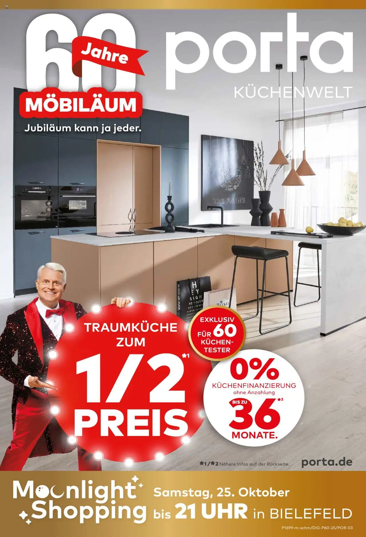 Porta! 60 Küchentester gesucht - Bielefeld – gültig ab 12.10.2025 | Seite: 1 | Produkte: Kuchen, Uhr