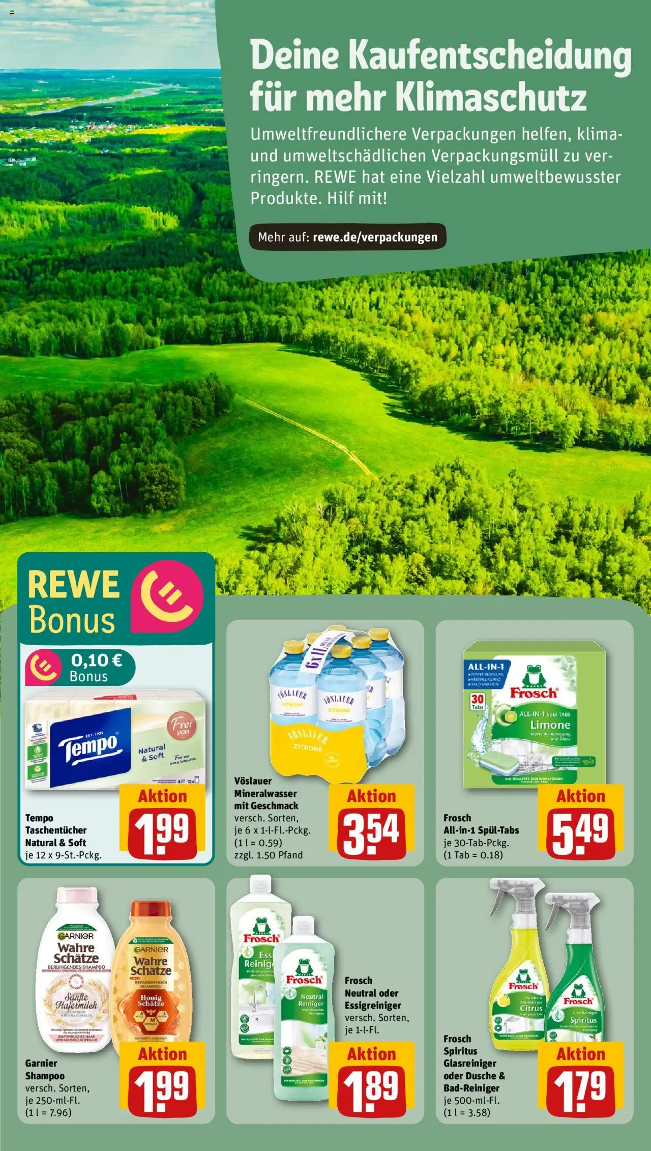 Rewe Prospekt 	 - gültig ab dem 28.07.2025 | Seite: 18 | Produkte: Dusche, Shampoo, Mineralwasser, Zitrone