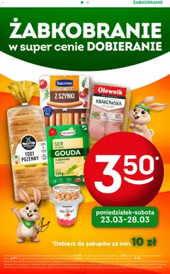 Pogląd oferty "Żabka gazetka - Codzienne produkty" - ważna od 25.03.2026 | Strona: 2 | Produkty: Parówki z szynki, Parówki, Chleb, Jogurt kremowy