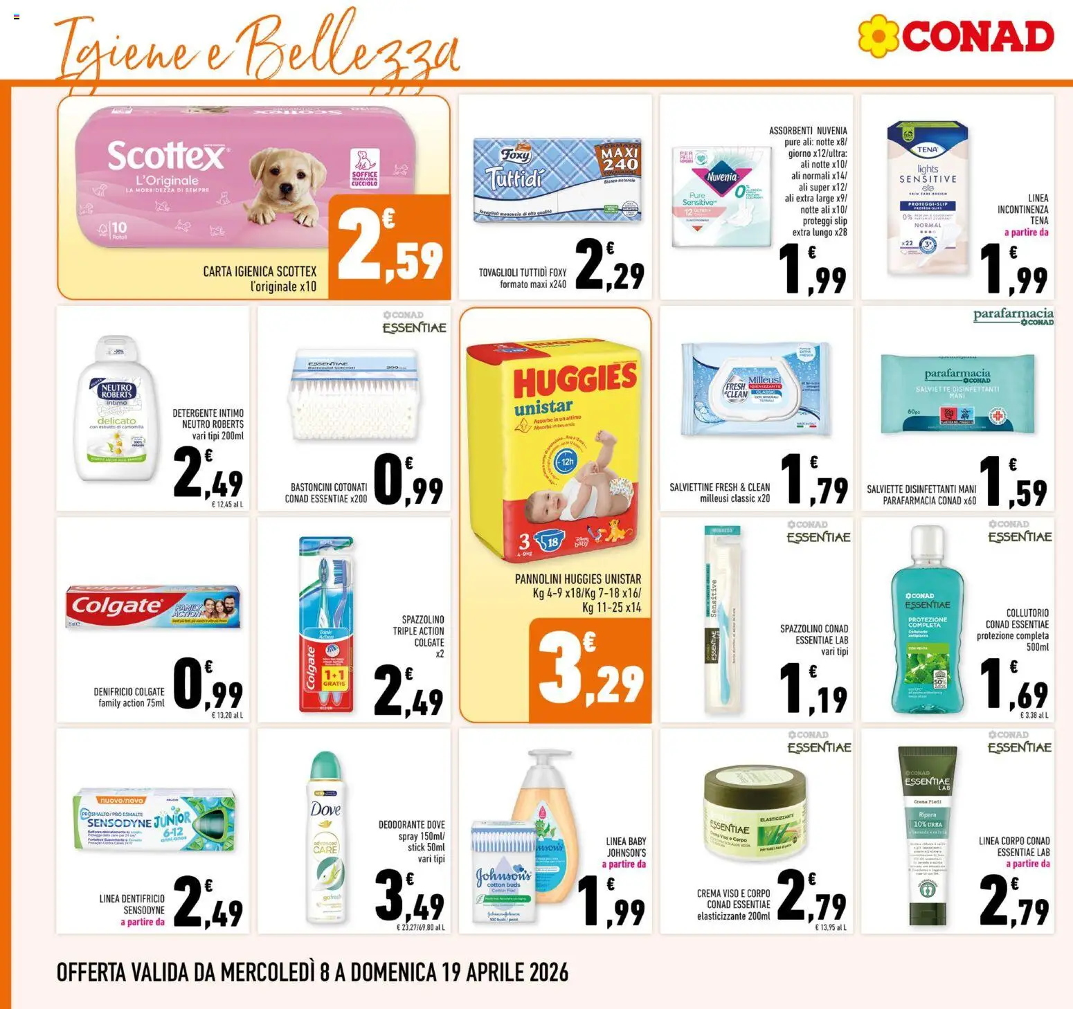 Volantino Conad del 08.04.2026 | Pagina: 20 | Prodotti: Crema, Collutorio, Crema viso, Menta