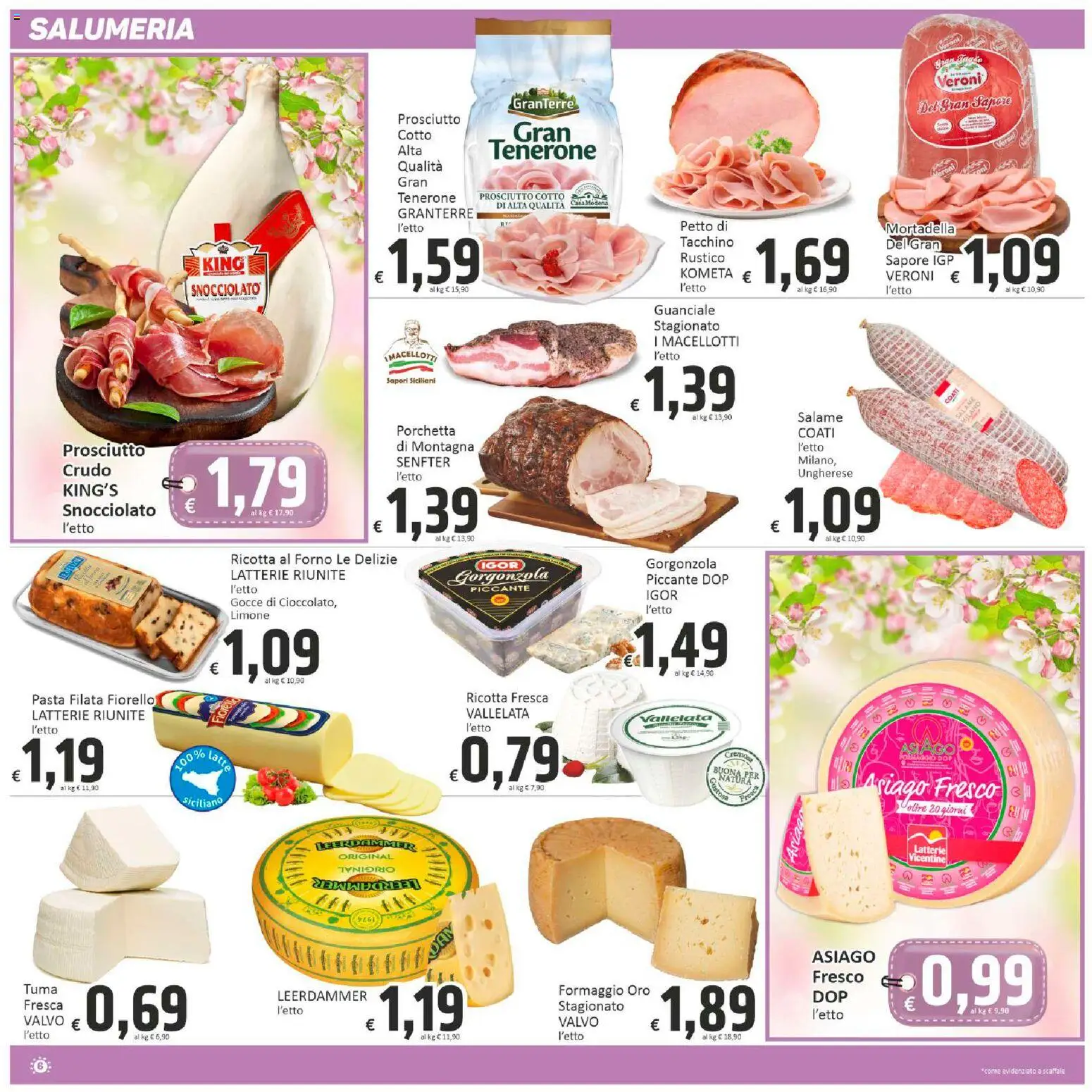 Volantino Paghi Poco del 12.03.2026 | Pagina: 6 | Prodotti: Porchetta, Limone, Ricotta, Gorgonzola