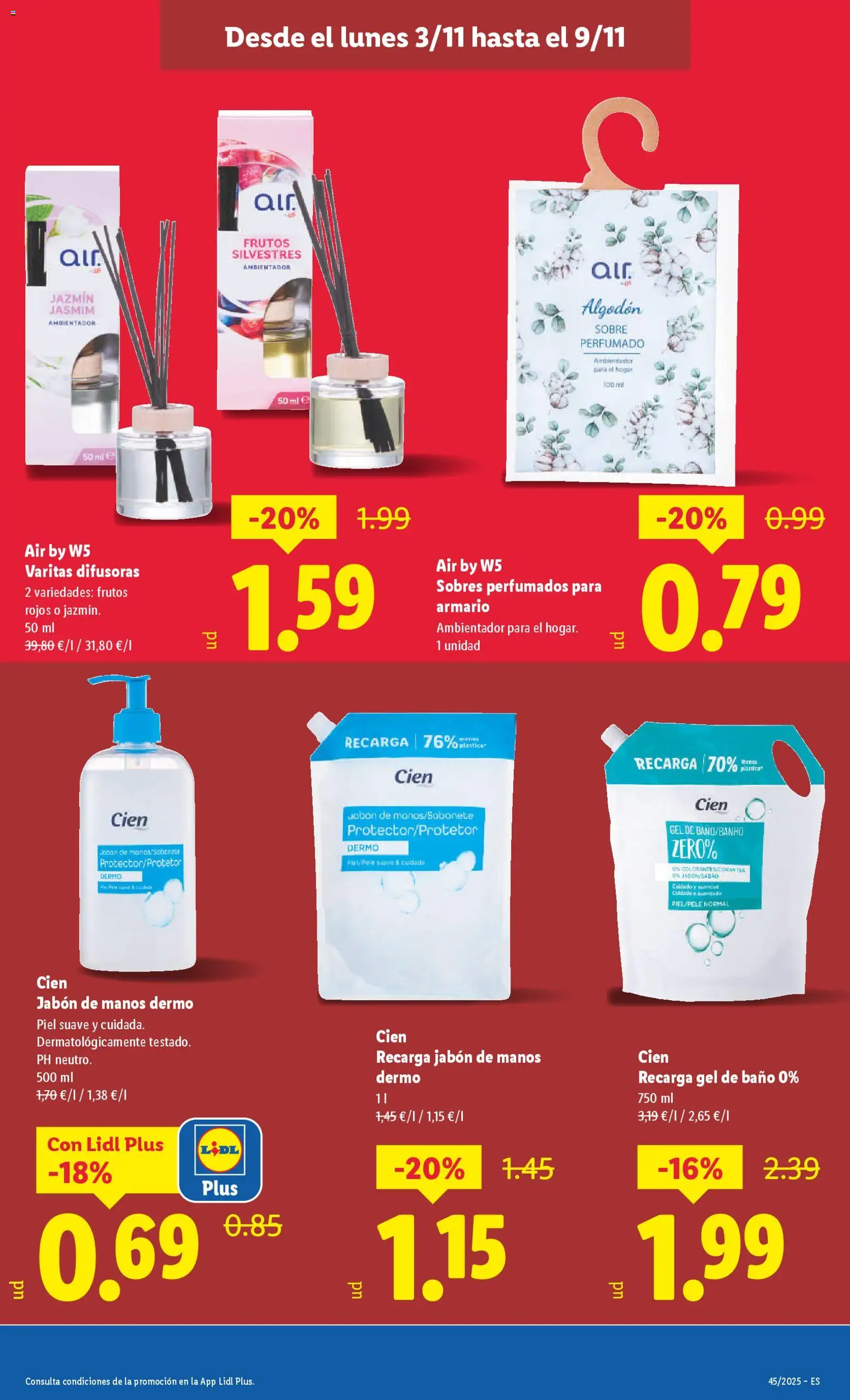 Lidl folleto │ válido desde el 03.11.2025 | Página: 9 | Productos: Jabón, Gel de baño, Armario, Baño