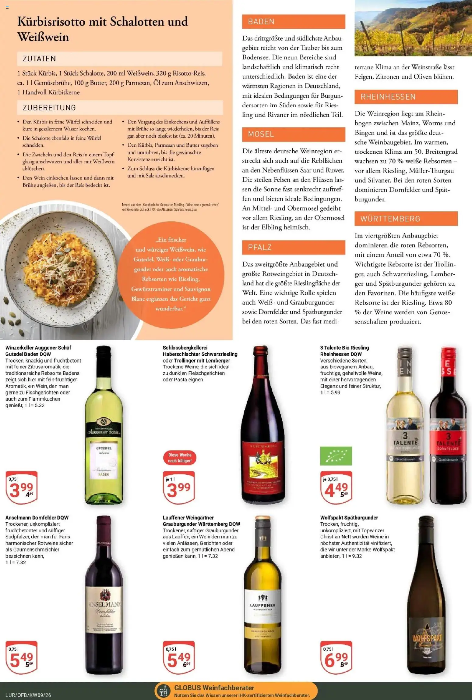 Globus Prospekt Hamburg – gültig ab 23.02.2026 | Seite: 20 | Produkte: Weißwein, Salz, Kürbis, Pasta