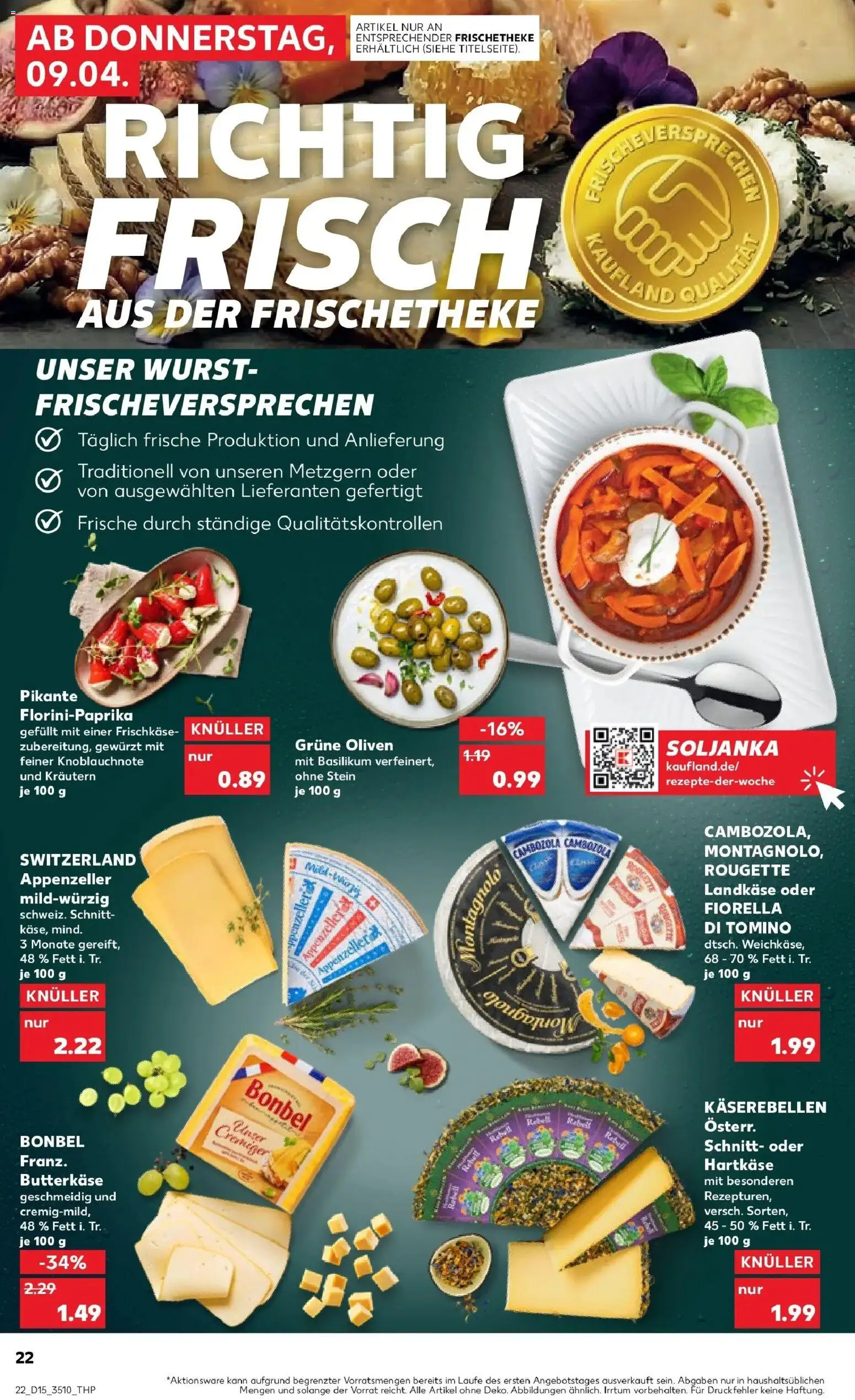 Kaufland Prospekt Delitzsch	 – gültig ab 07.04.2026 | Seite: 34 | Produkte: Wurst, Frischkase