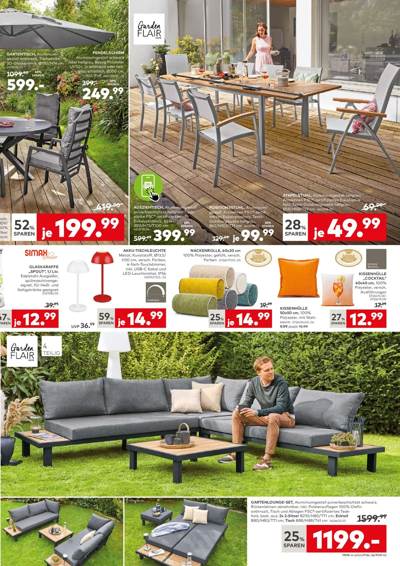 Porta! Gartenmöbel und Outdoortrends – gültig ab 06.04.2026 | Seite: 3 | Produkte: Kabel, Tisch
