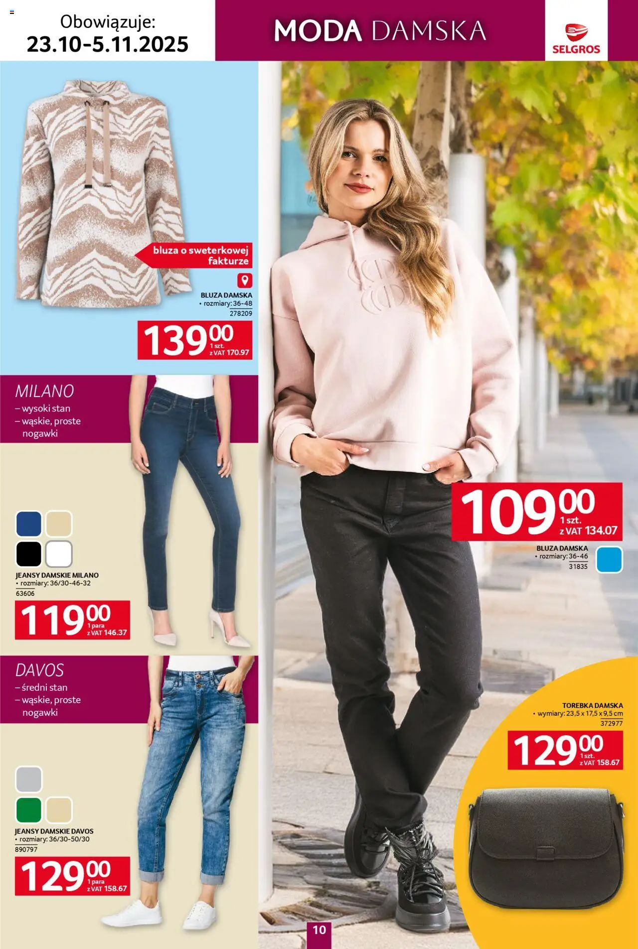 Selgros cash&carry Gazetka - Tekstylia od 23.10.2025 | Strona: 10 | Produkty: Torebka