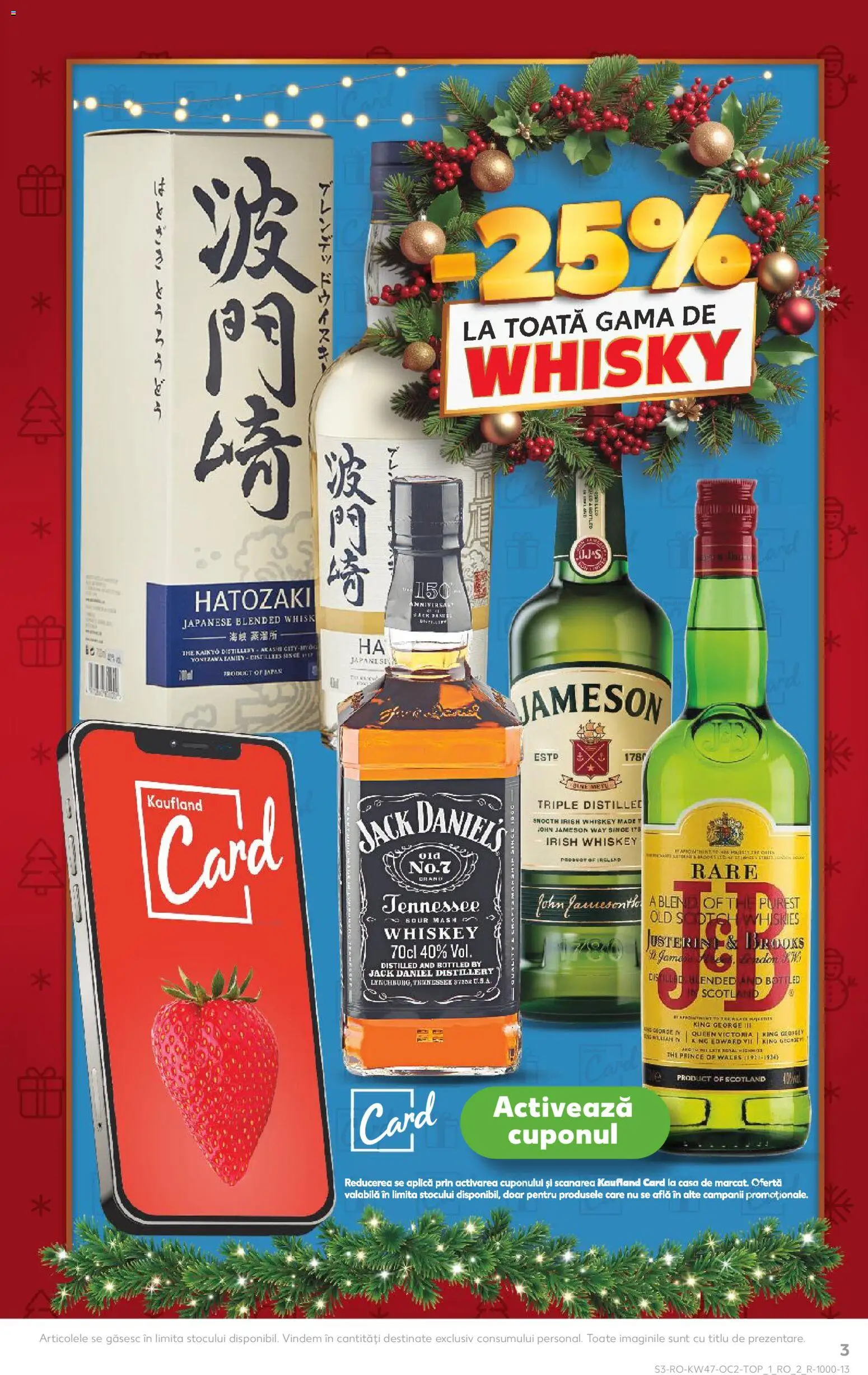 Noul catalog Kaufland – valabil de la 19.11.2025 | Pagină: 3 | Produse: Whiskey