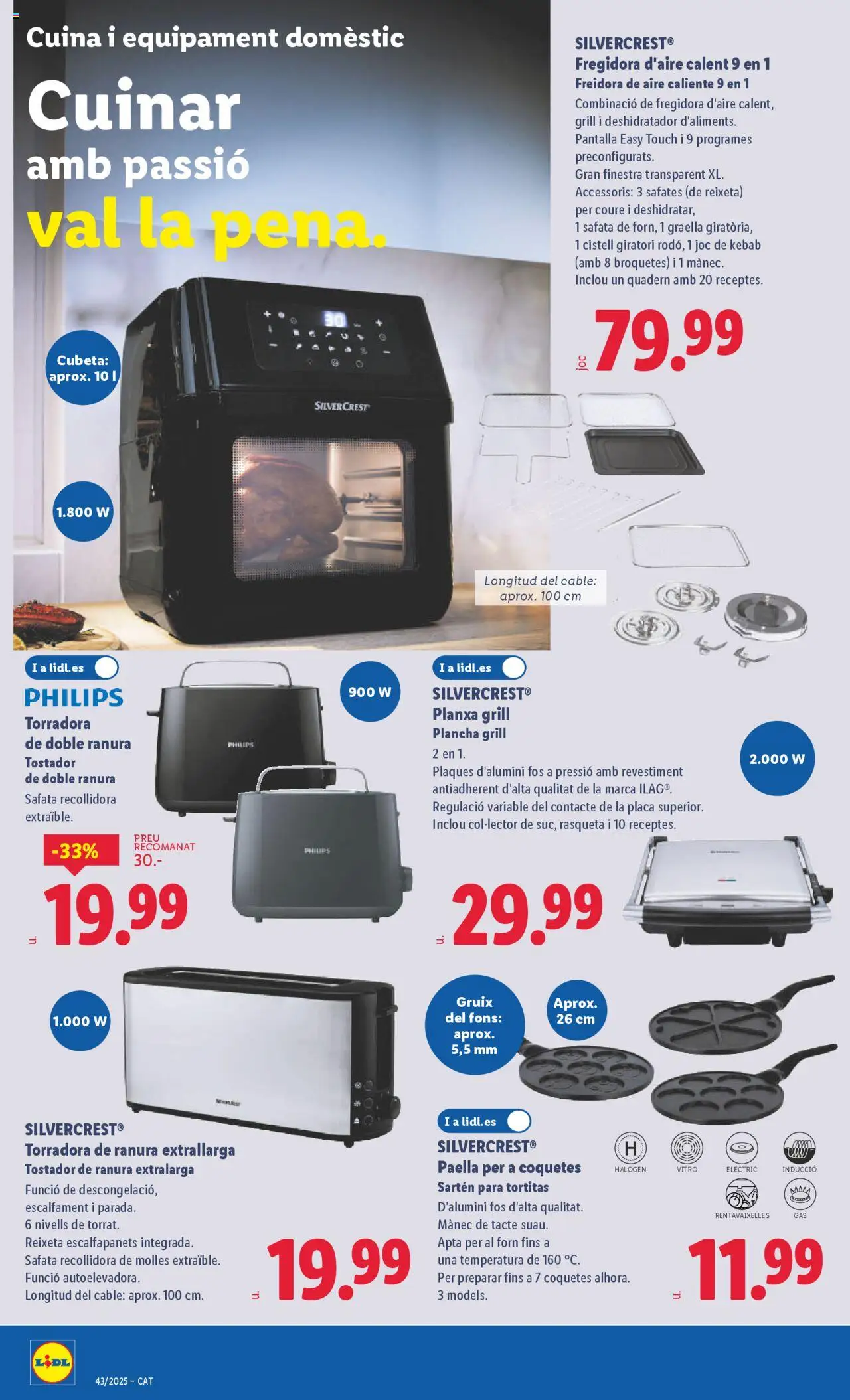 Lidl folleto de bazar │ válido desde el 20.10.2025 | Página: 22 | Productos: Pan, Plancha, Tostador, Freidora