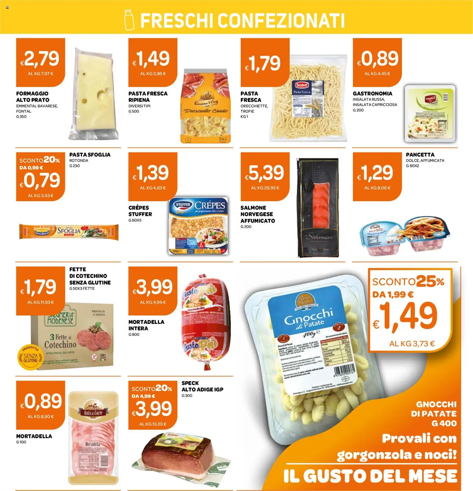 Volantino Ekom del 13.01.2026 | Pagina: 9 | Prodotti: Formaggio, Noci, Emmental, Cotechino