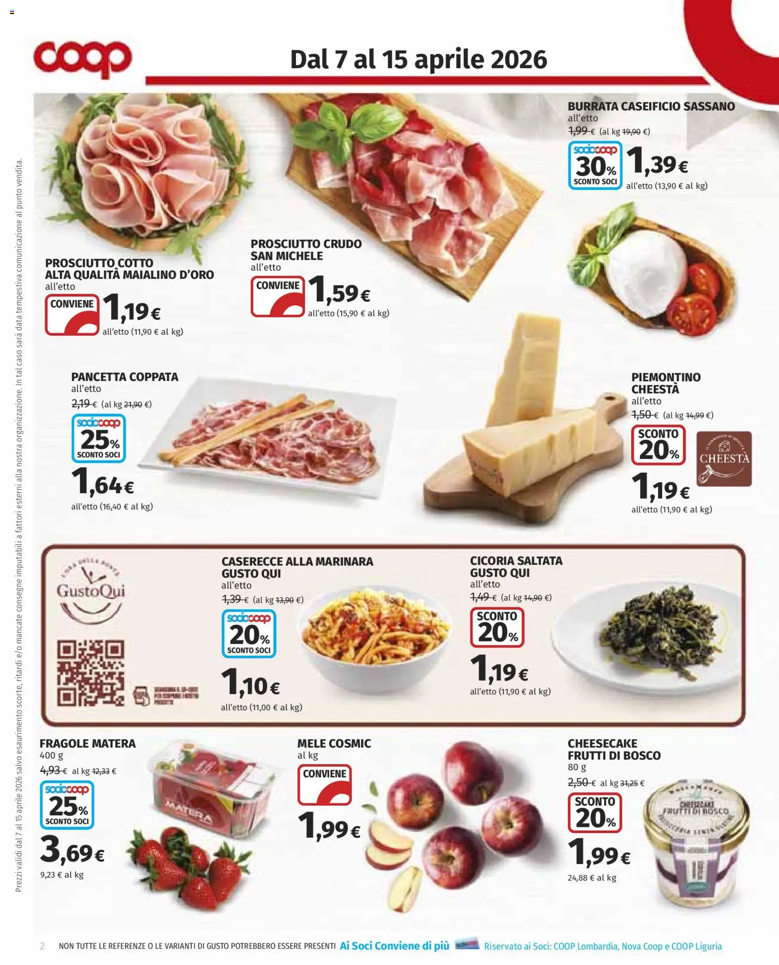 Volantino COOP del 07.04.2026 | Pagina: 2 | Prodotti: Prosciutto Crudo, Prosciutto Cotto, Data, Burrata