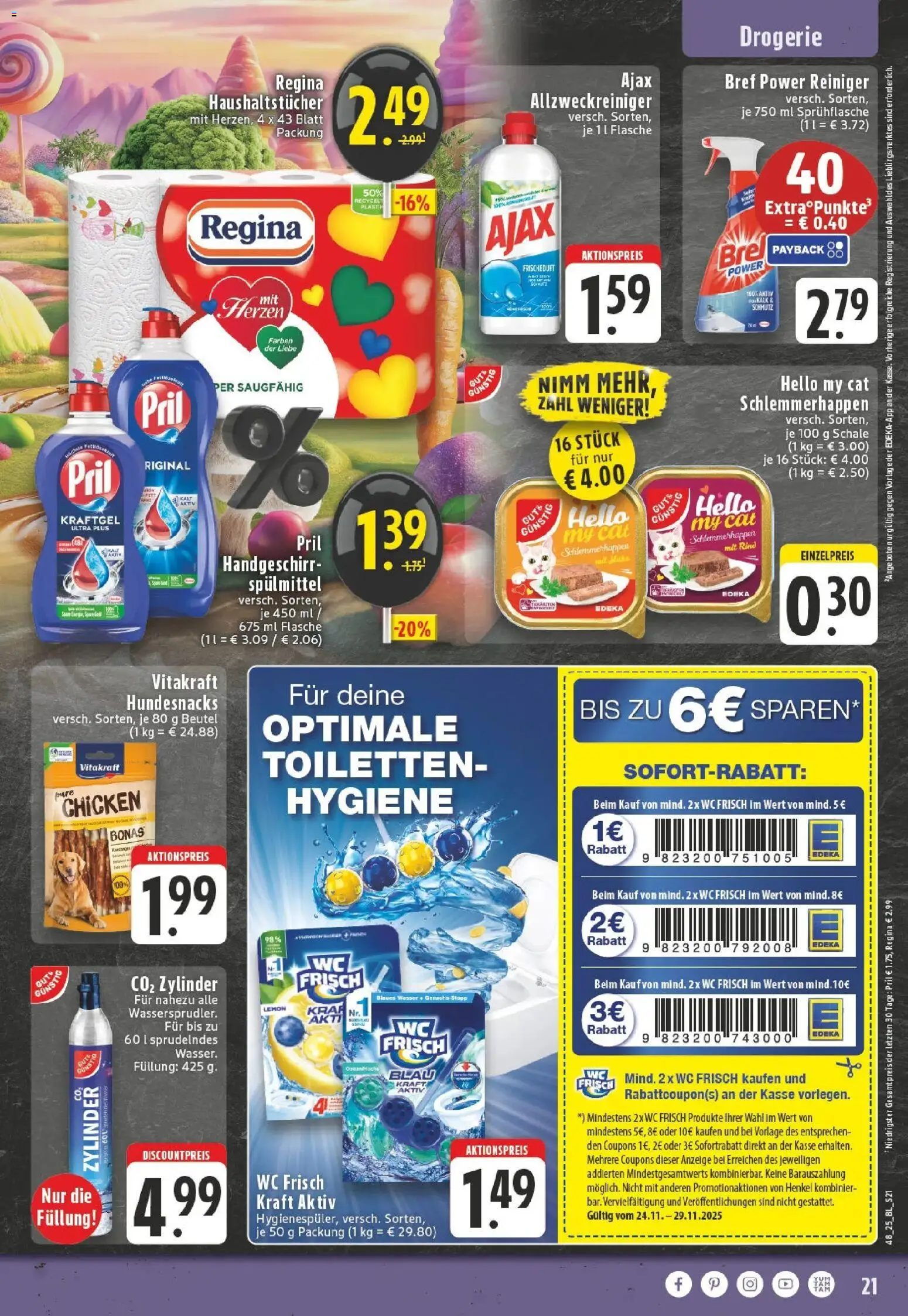 Edeka prospekt Bad Marienberg	 – gültig ab 23.11.2025 | Seite: 21 | Produkte: Wc frisch, Pril