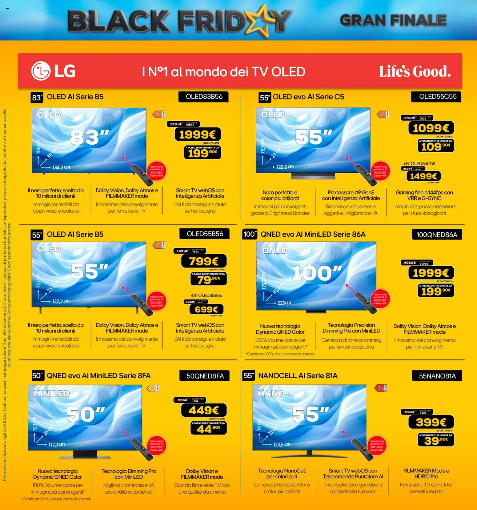 Volantino Euronics del 26.11.2025 | Pagina: 20 | Prodotti: Telecomando, smart TV, TV