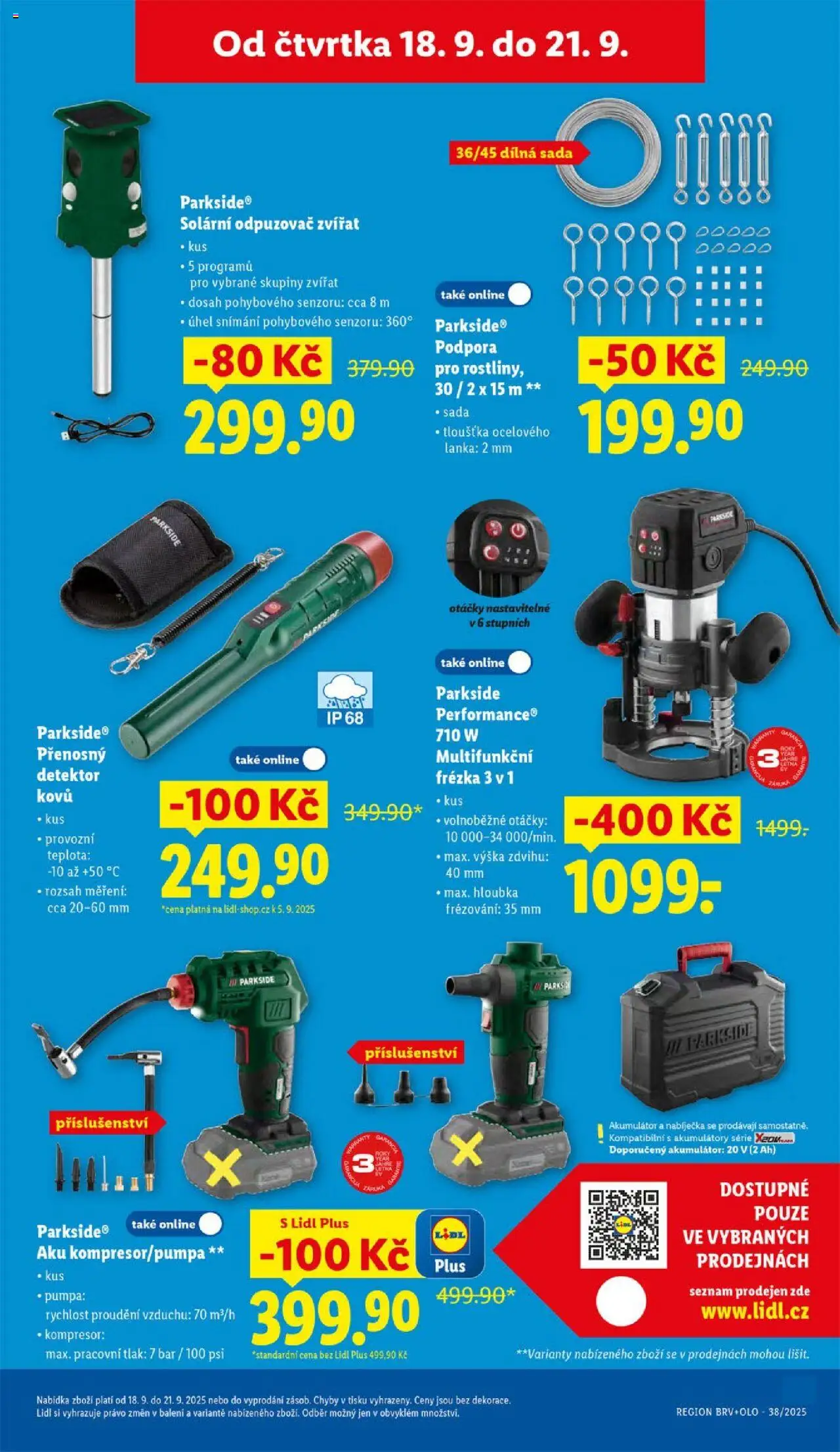 Lidl - Leták - Spotřební zboží od 15.09.2025 | Strana: 35 | Produkty: Parkside, Detektor kovu, Kompresor, Pumpa