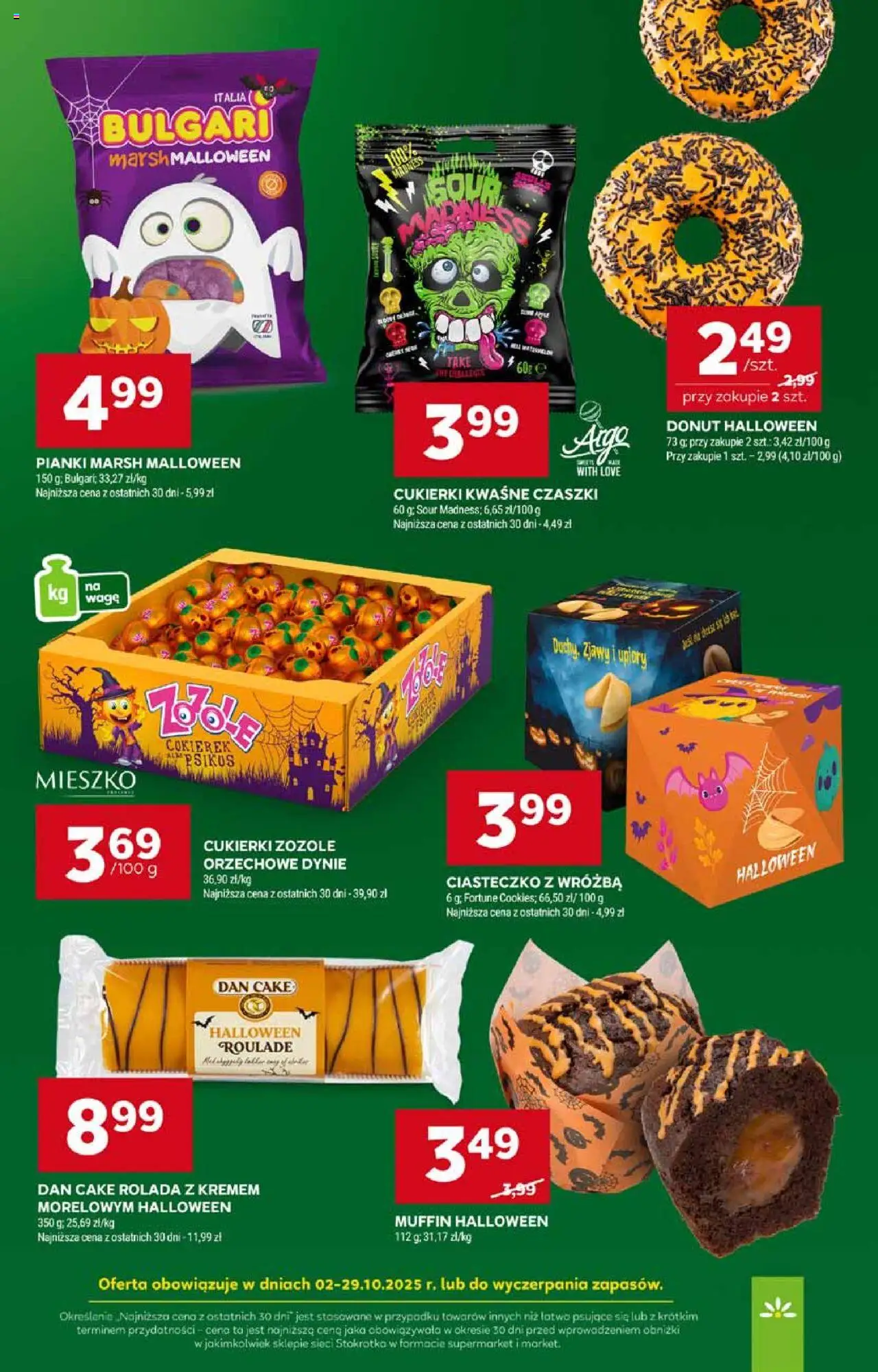 Stokrotka Gazetka od 02.10.2025 | Strona: 36 | Produkty: Rolada, Stokrotka, Donut, Cukierki